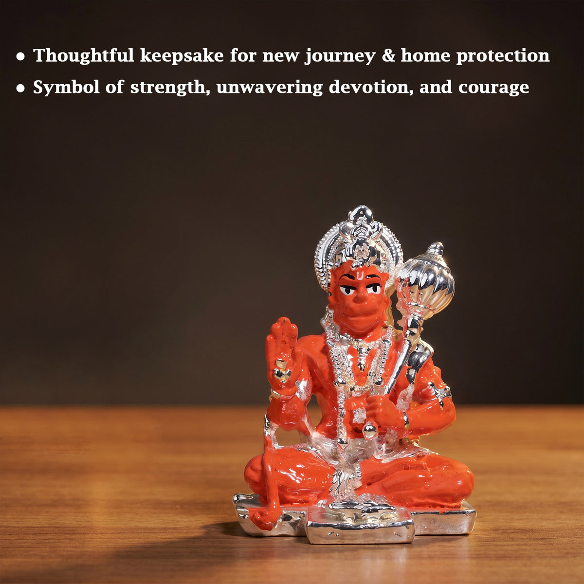 999 Silver Plated Hanuman Idol