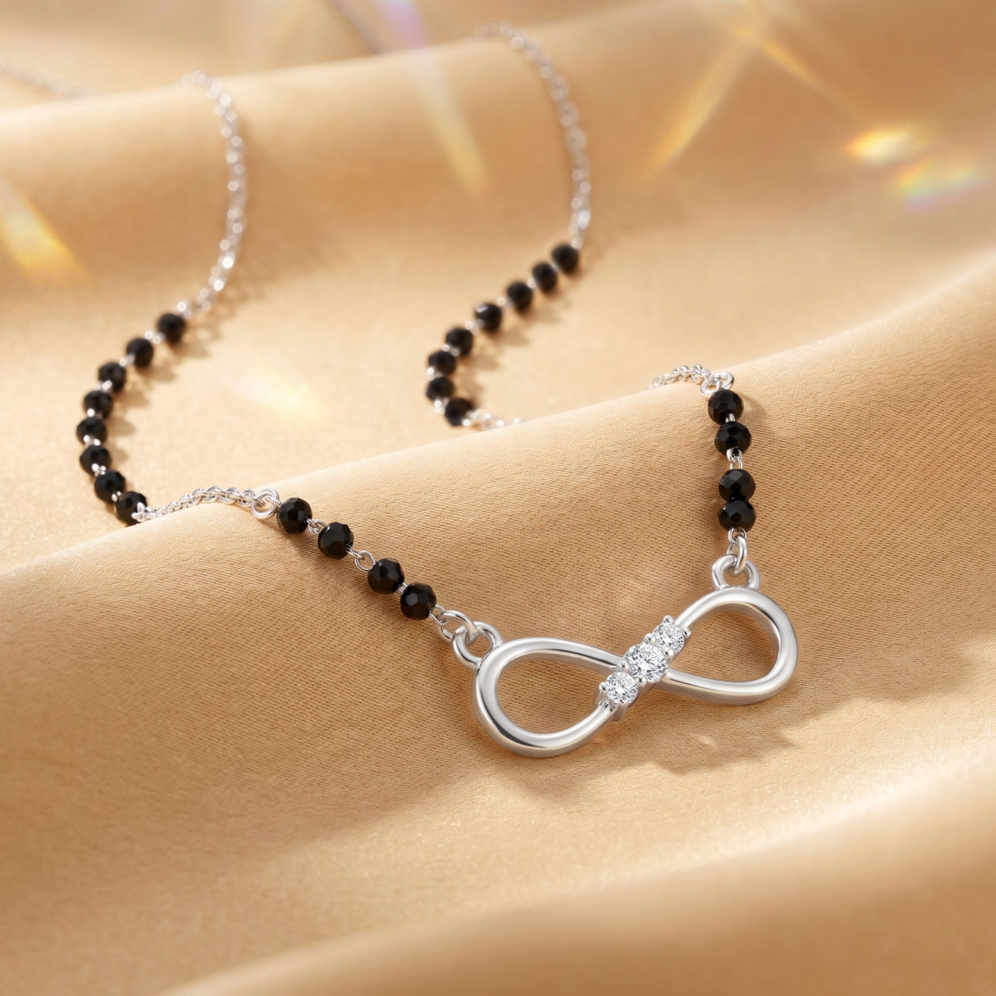 Triple Stone Infinity CZ Mangalsutra