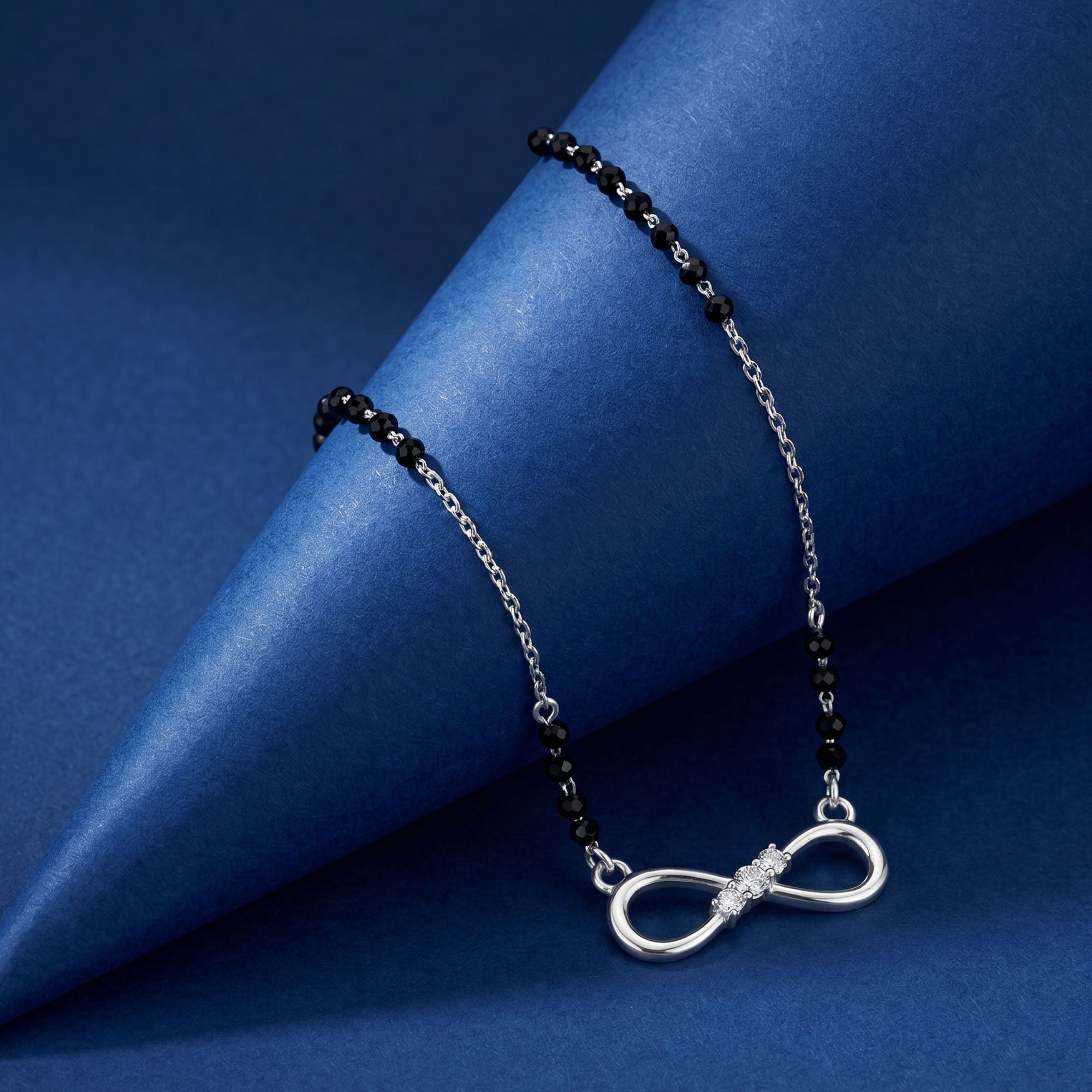 Triple Stone Infinity CZ Mangalsutra