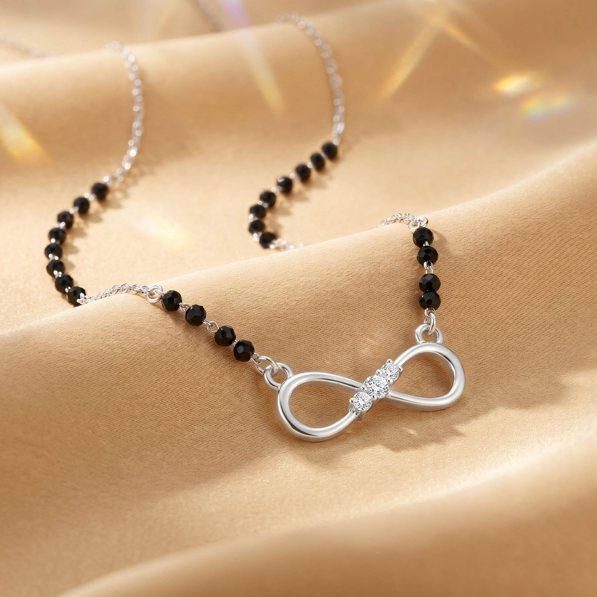 Triple Stone Infinity CZ Mangalsutra