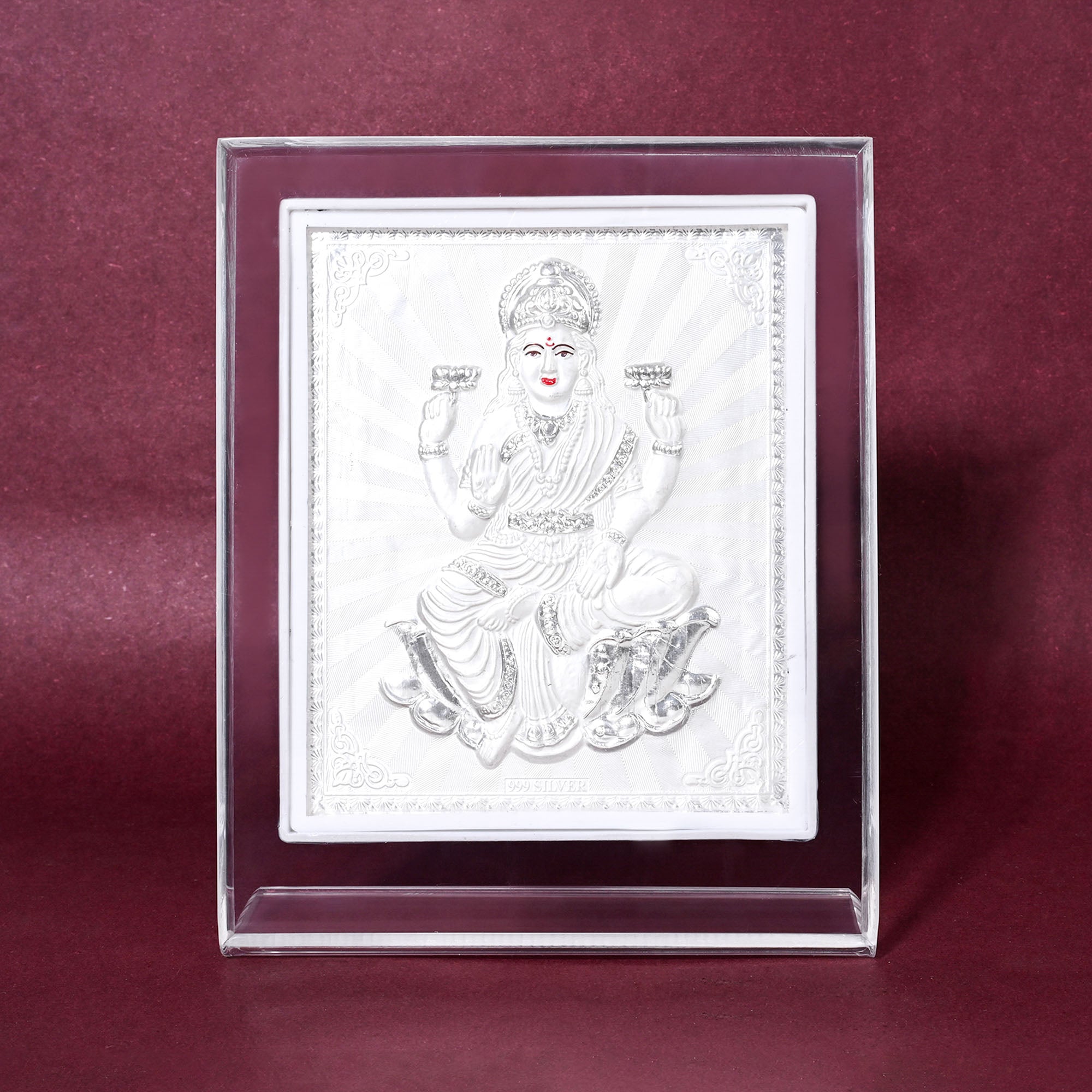 999 Silver Godess Laxmi Idol Frame