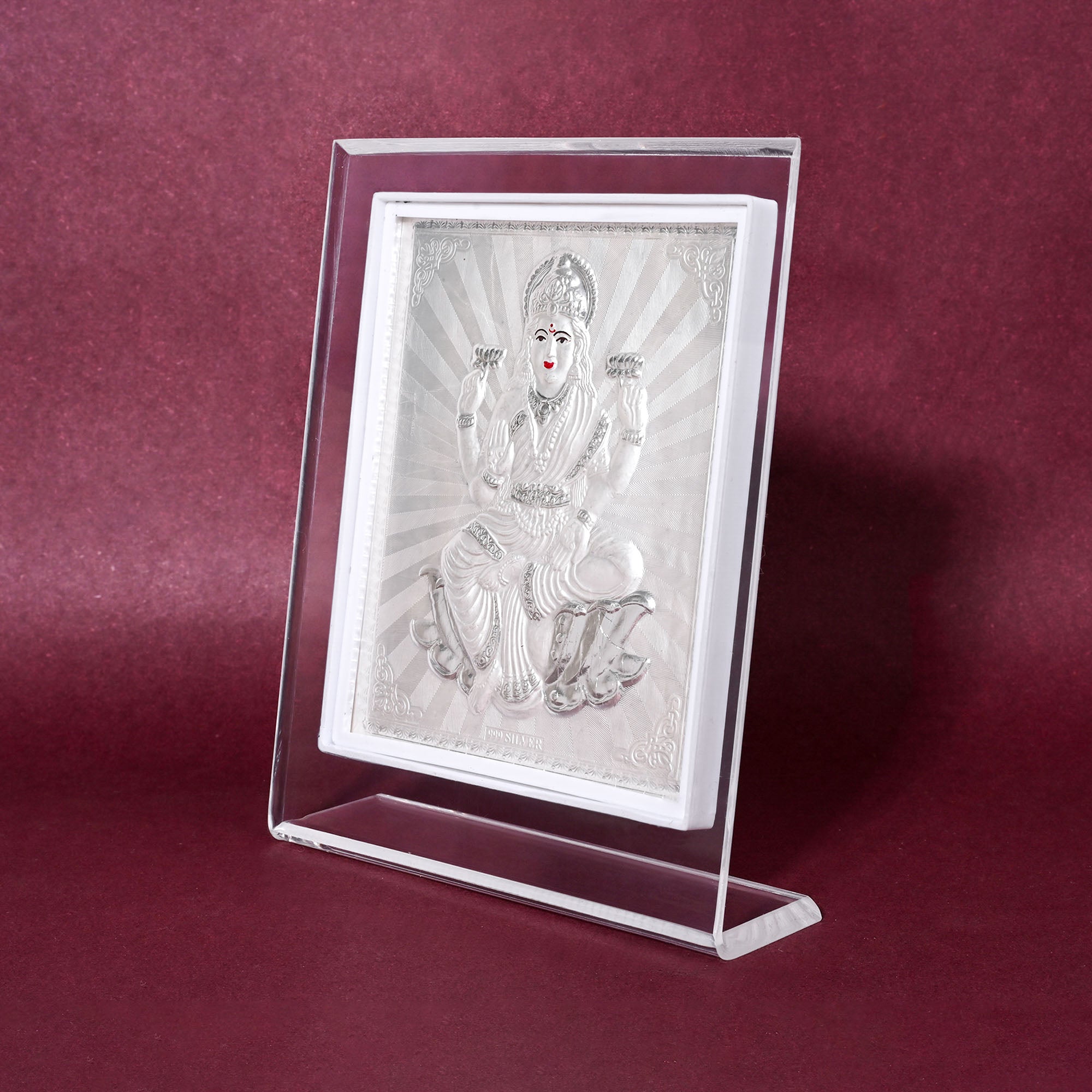 999 Silver Godess Laxmi Idol Frame