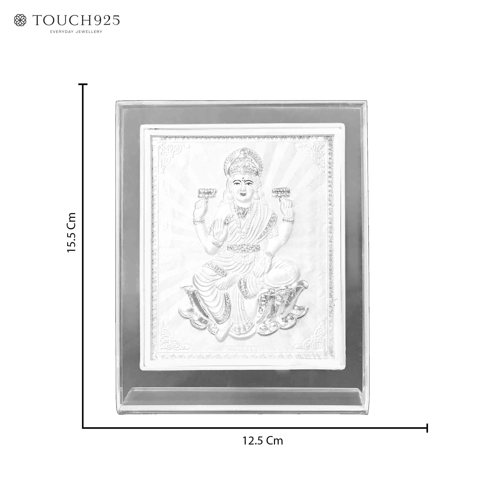 999 Silver Godess Laxmi Idol Frame