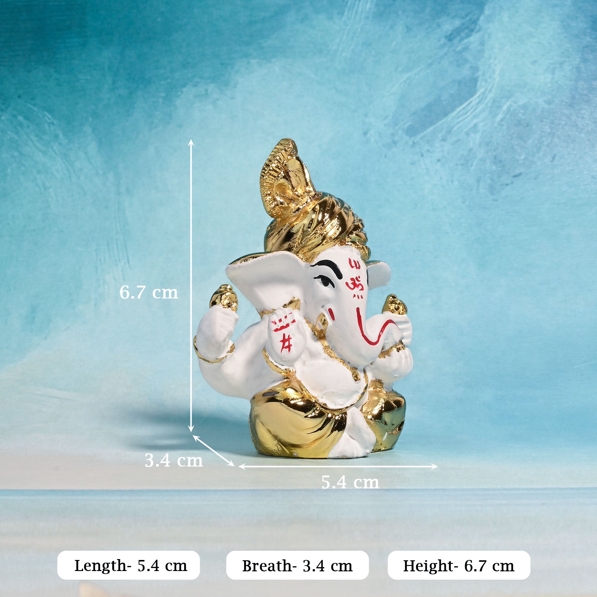 999 Silver Plated Ganesha Idol