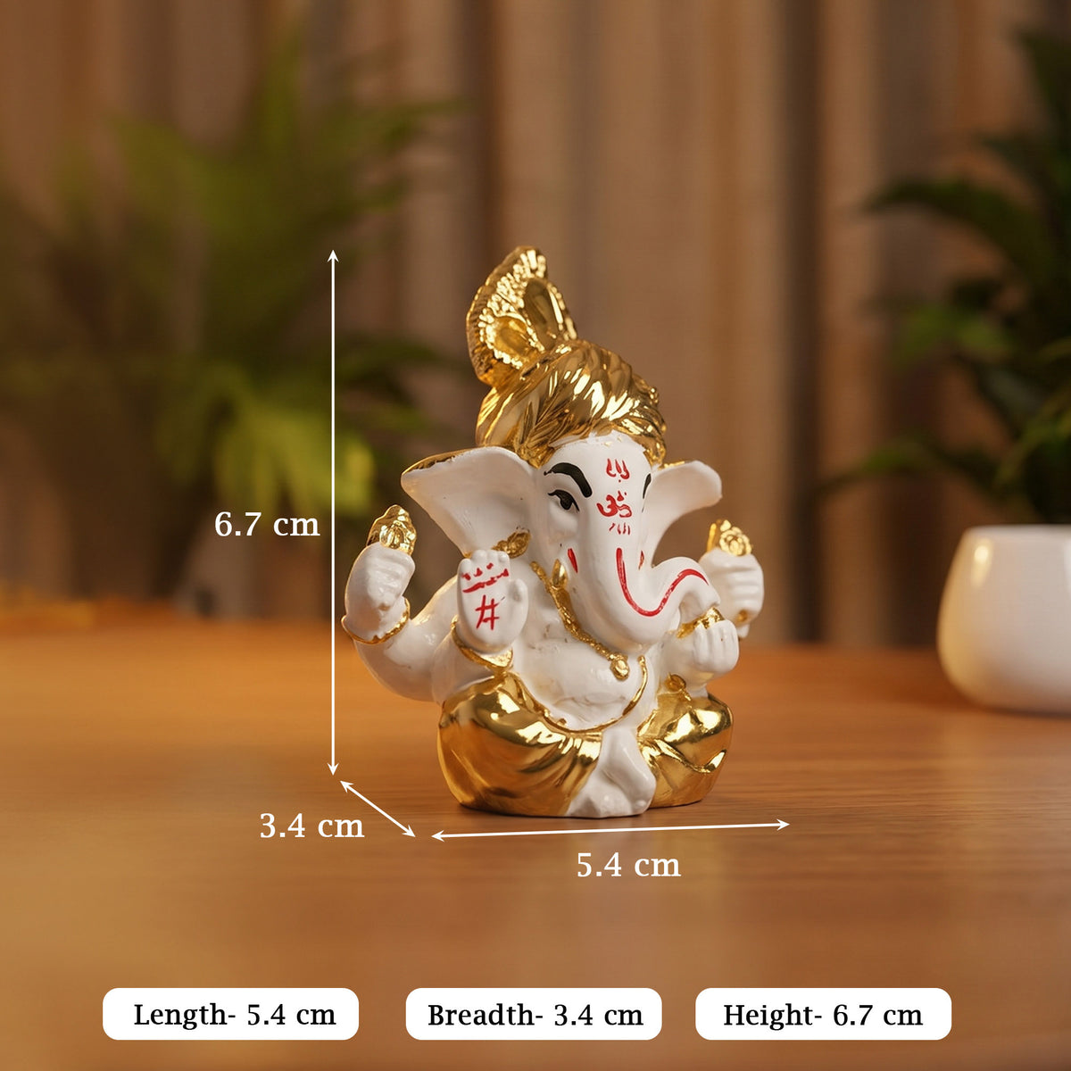 999 Silver Plated Ganesha Idol