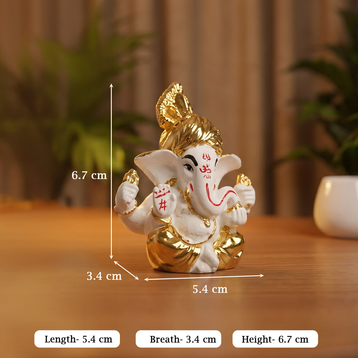 999 Silver Plated Ganesha Idol