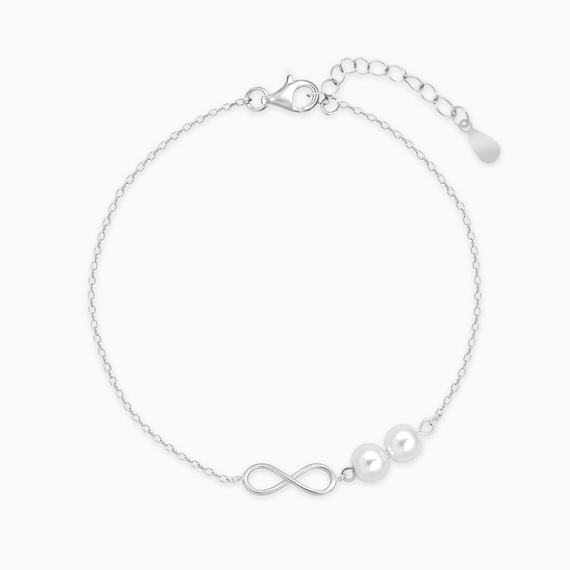 Infinity Pearl Charm Bracelet