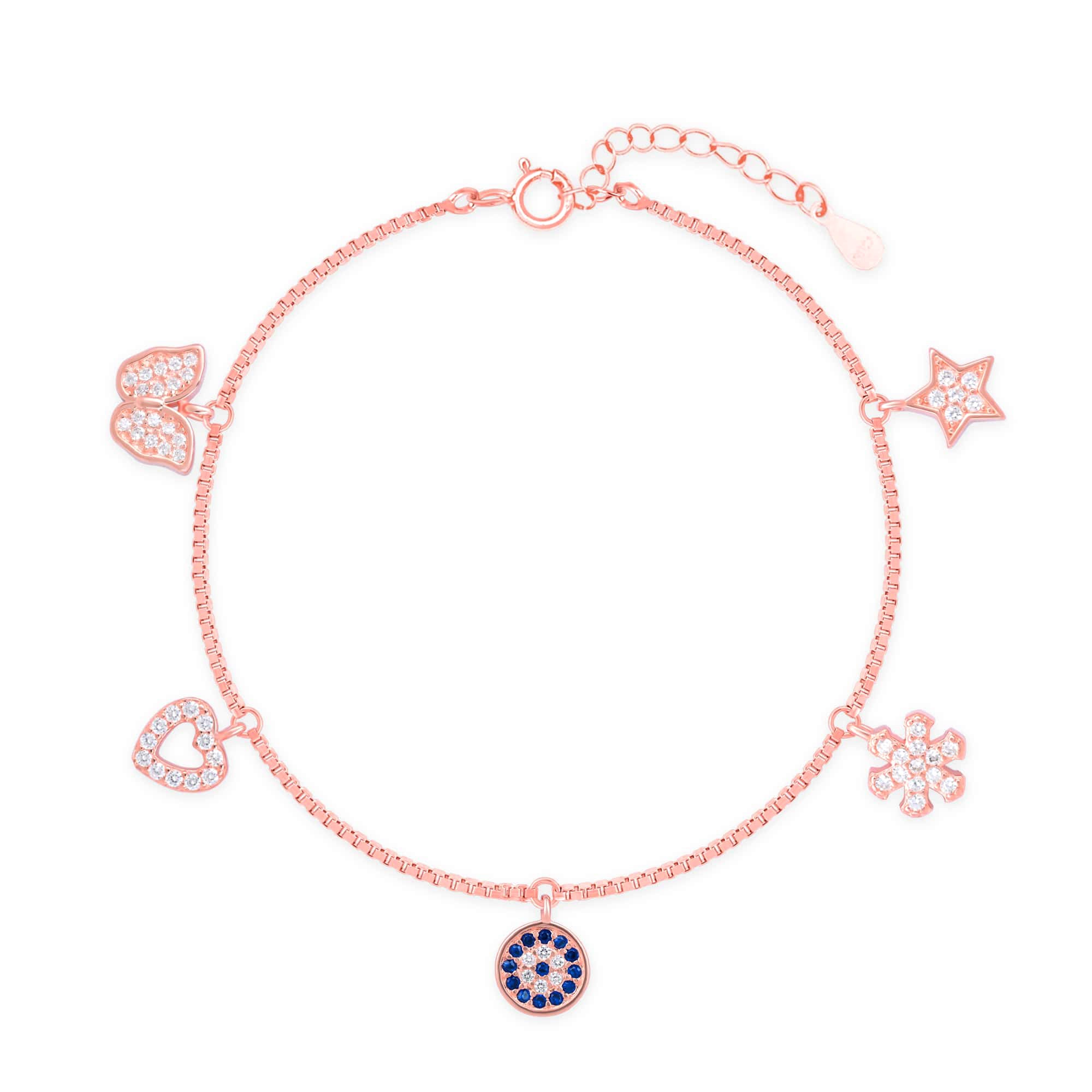 Butterfly Blue Charm Bracelet