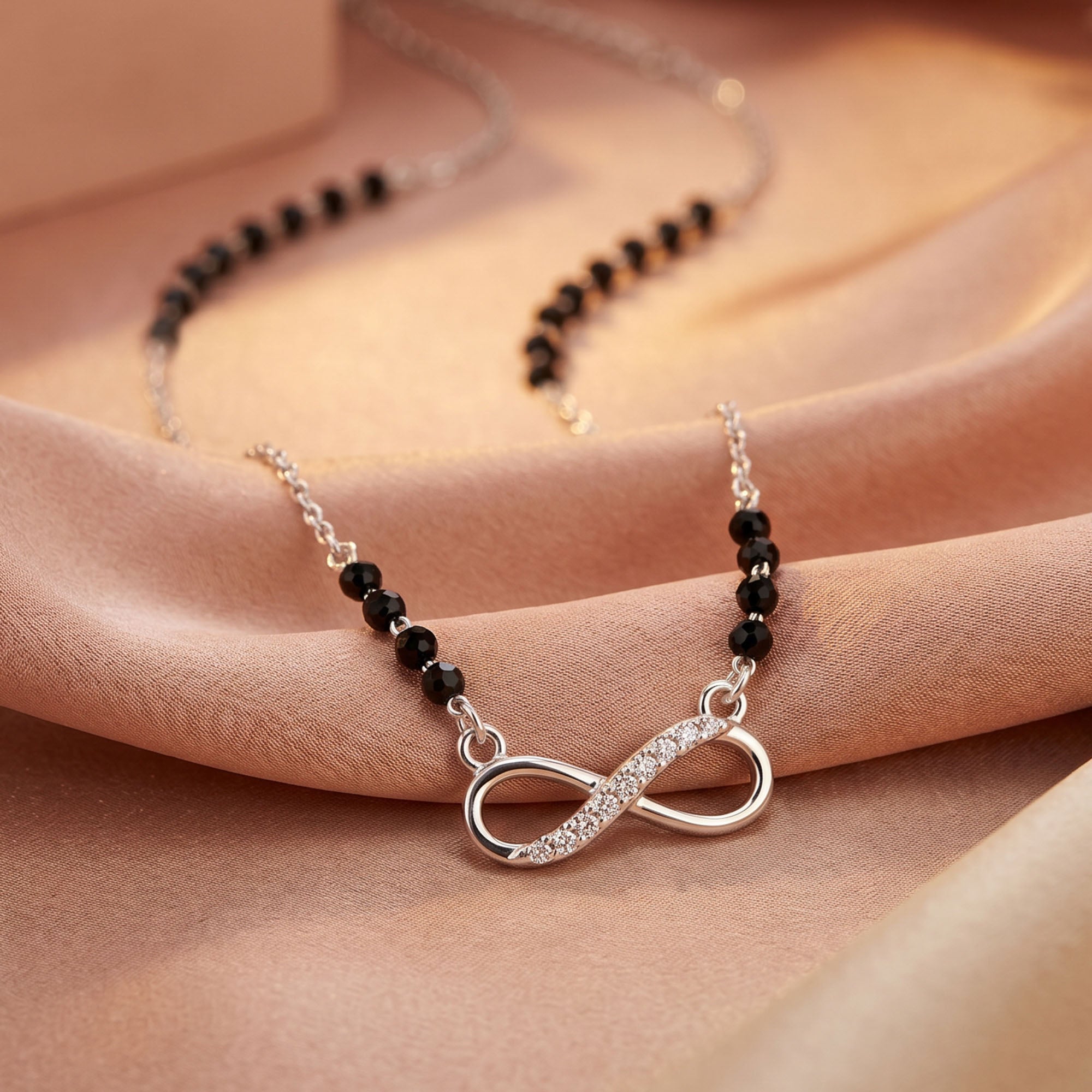 Half Stone Infinity CZ Mangalsutra