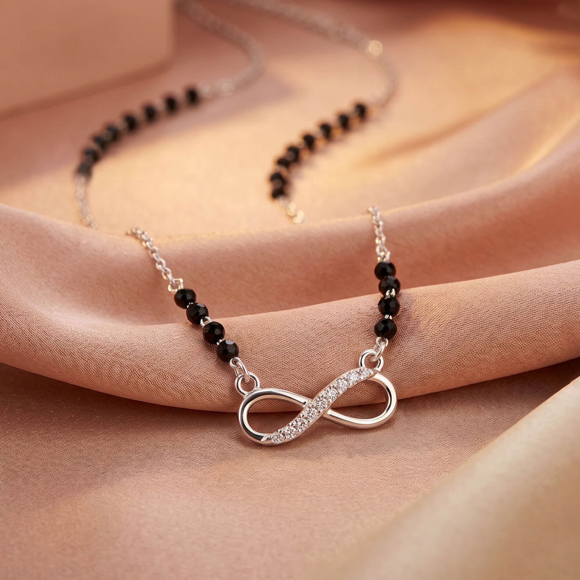 Half Stone Infinity CZ Mangalsutra