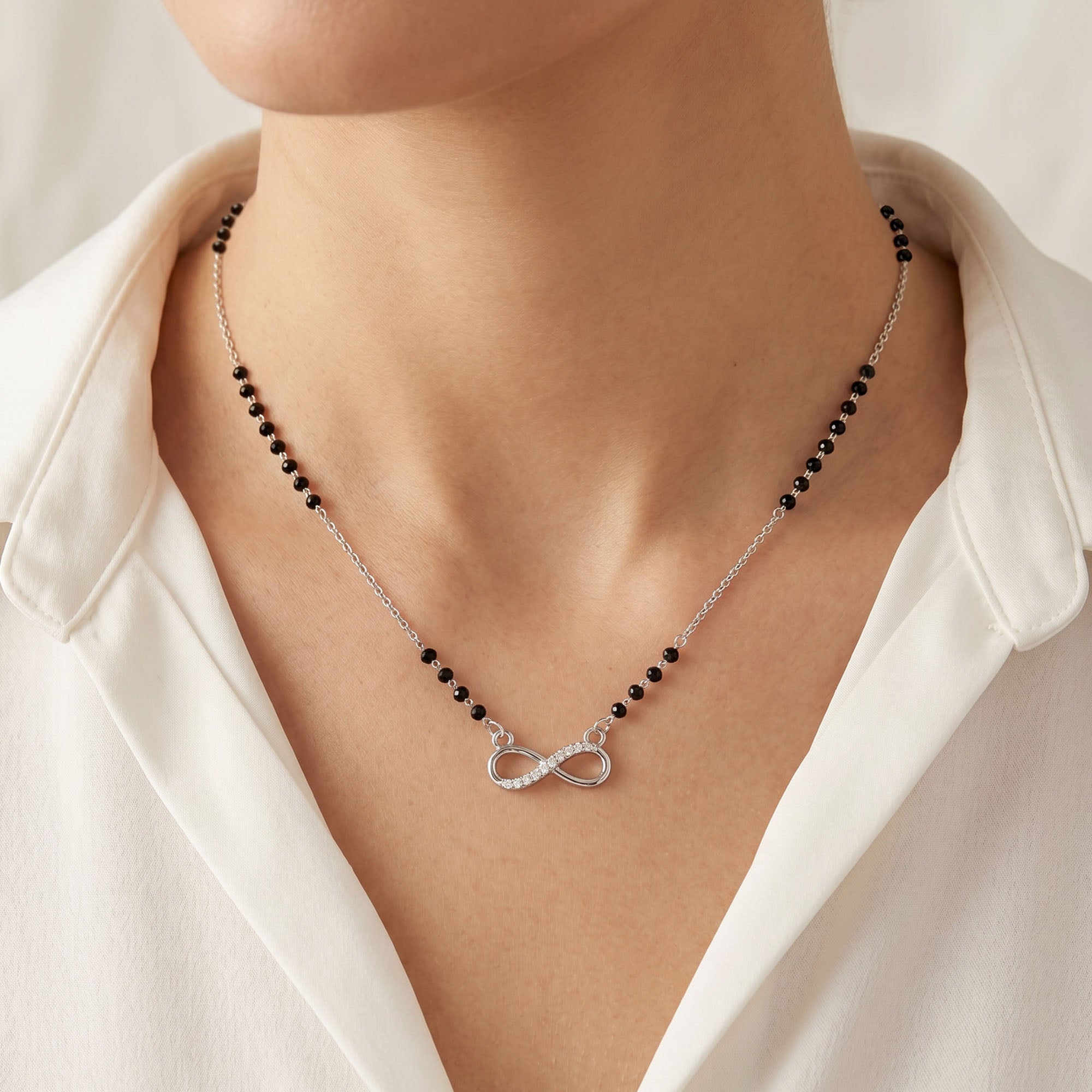 Half Stone Infinity CZ Mangalsutra