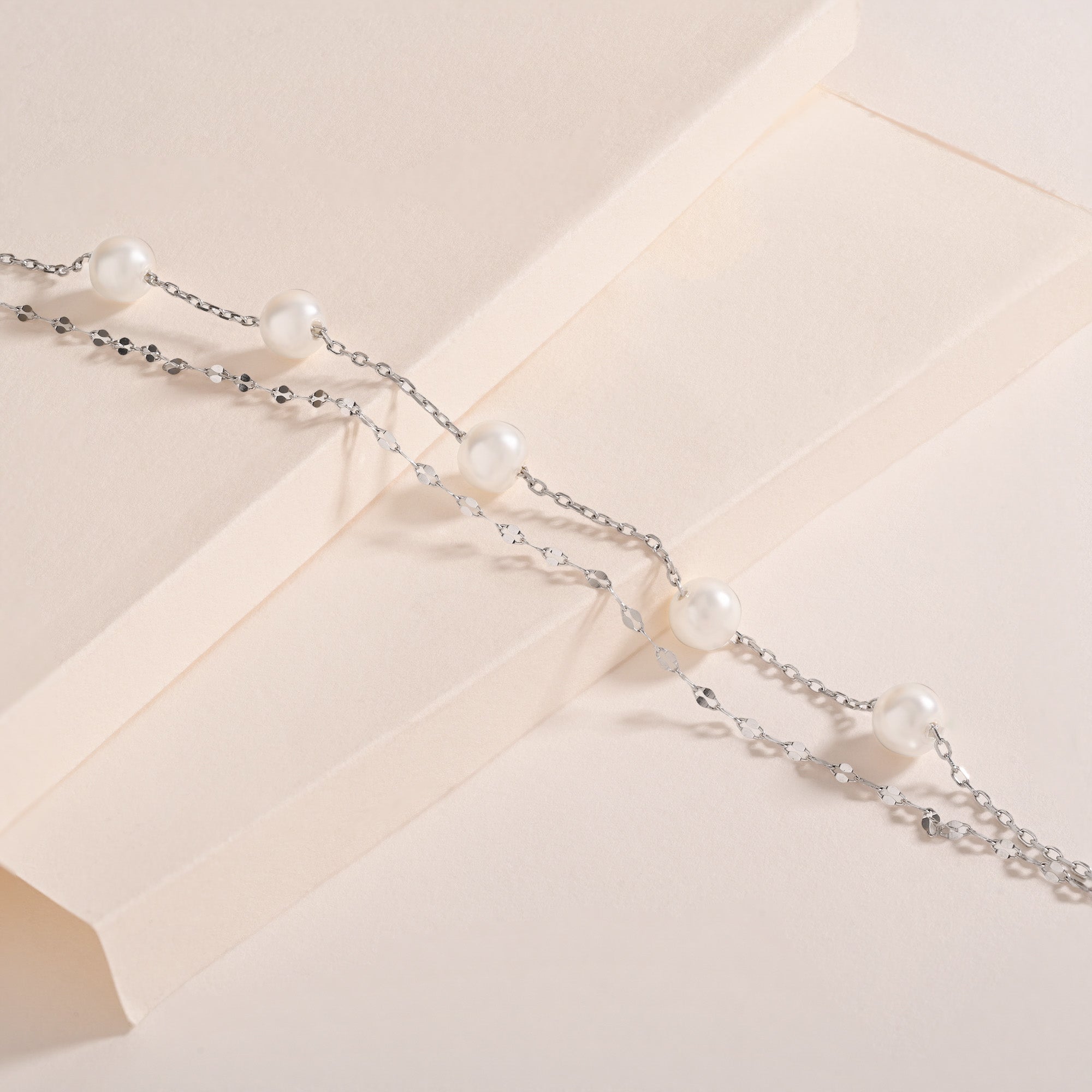 Single Pearl Silver Bracelet