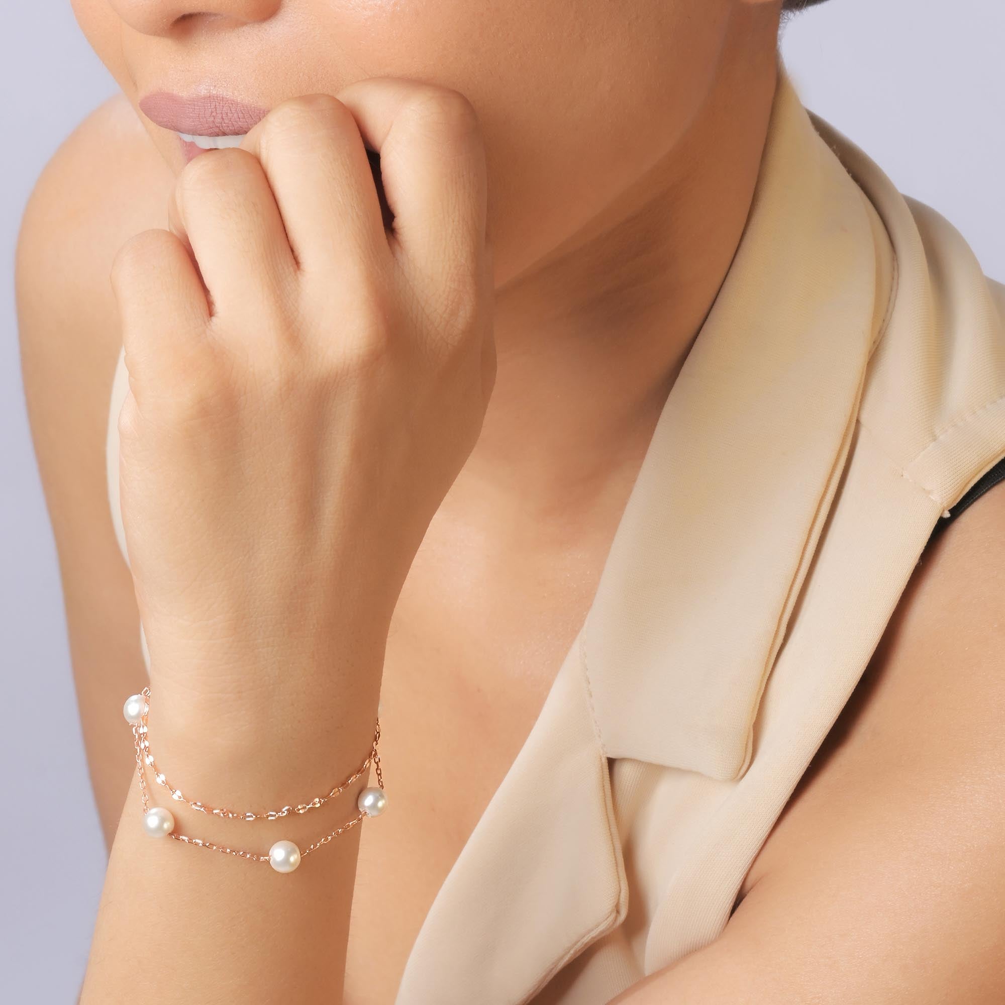 Single Pearl Silver Bracelet