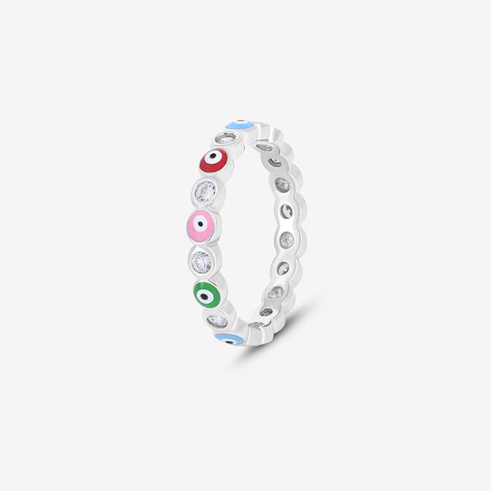Colorful Evil Eye Ring - Touch925