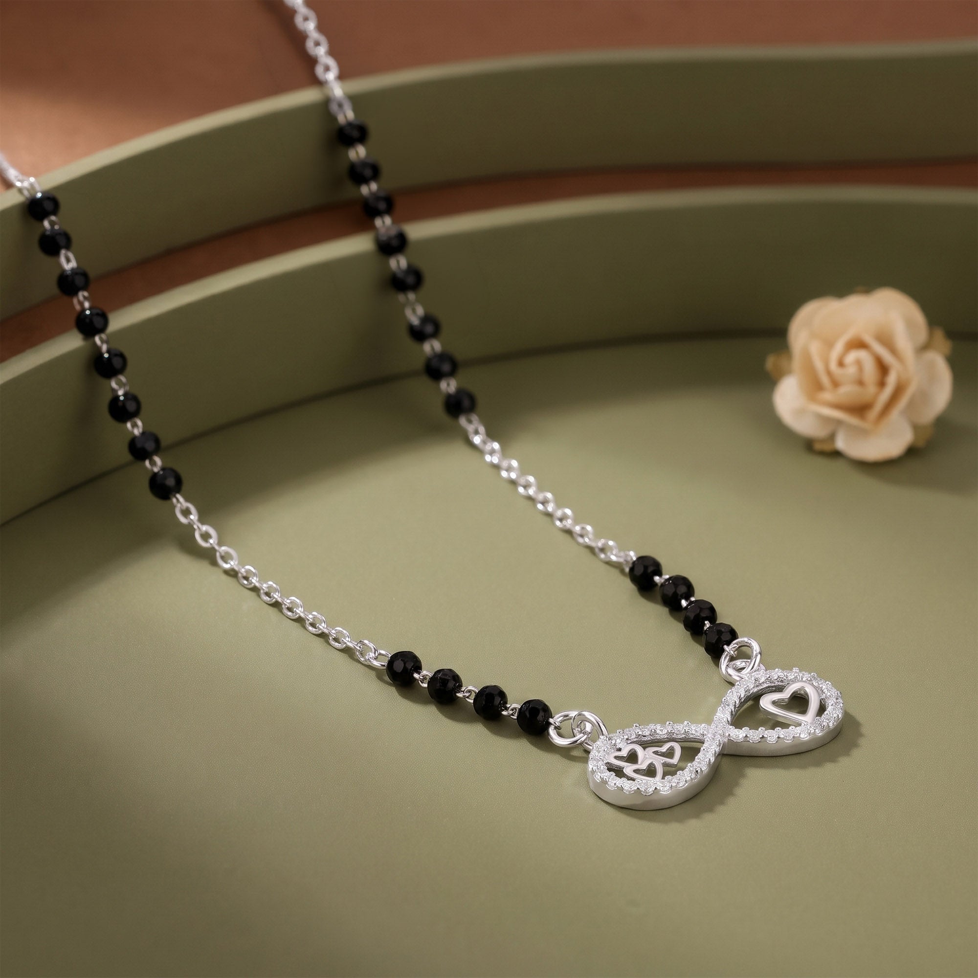 Multi Heart Infinity CZ Mangalsutra