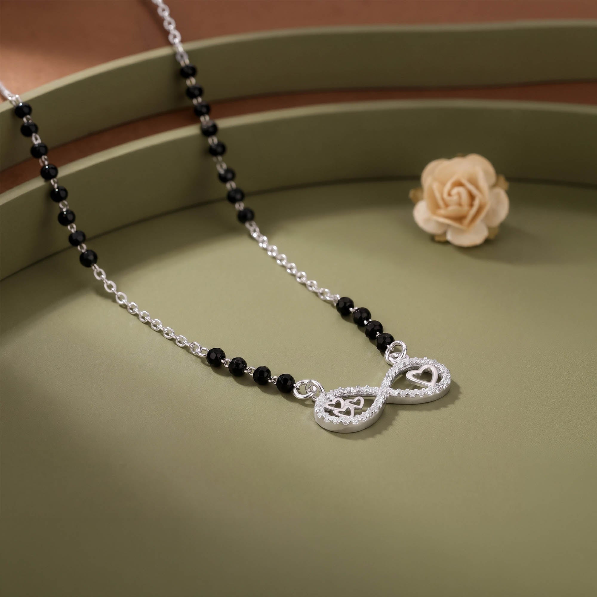Multi Heart Infinity CZ Mangalsutra