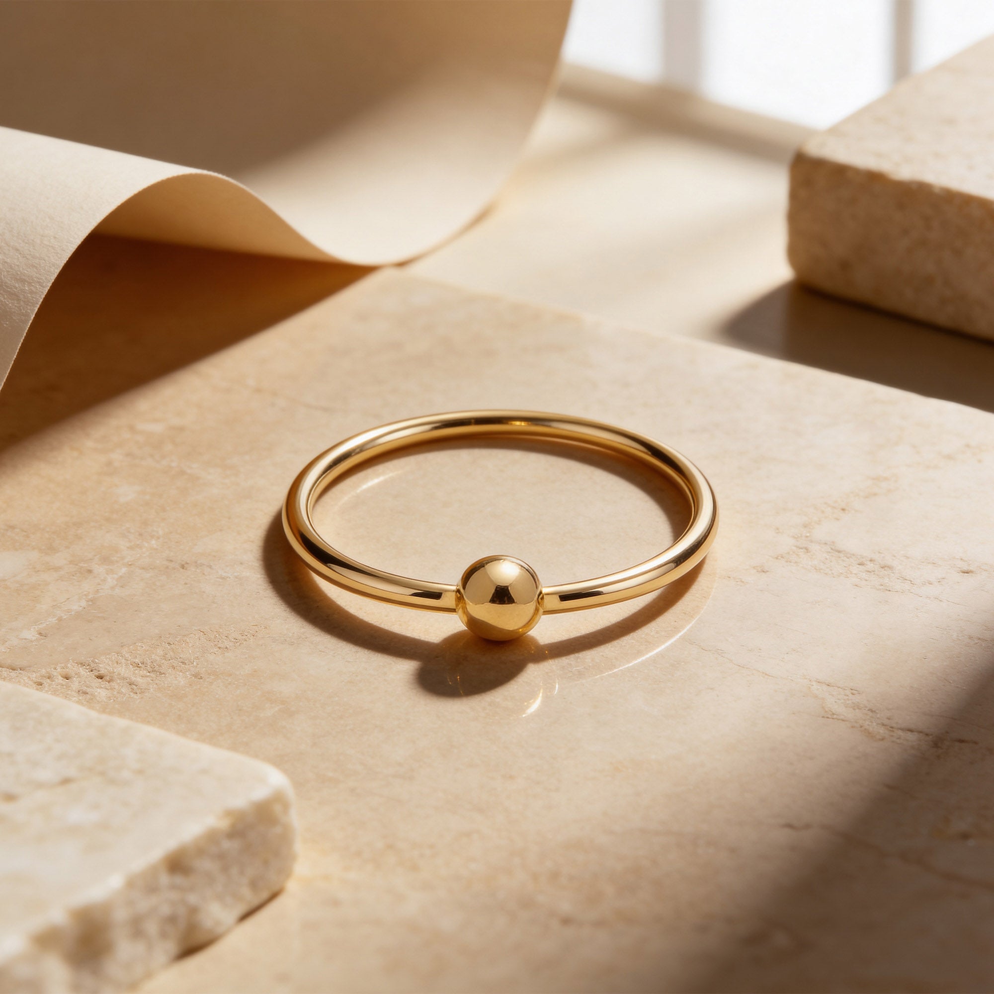 Classic Gold-Toned Silver Nose Hoop