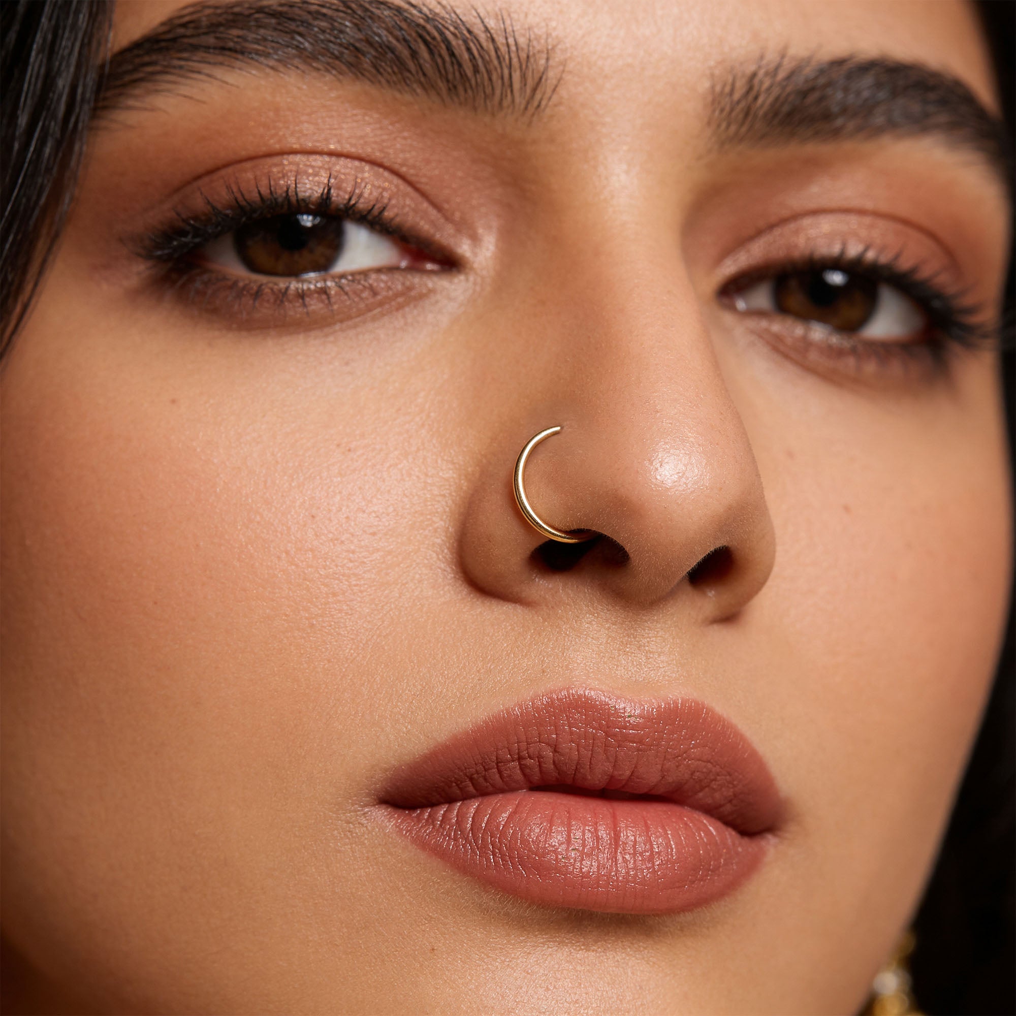 Classic Gold-Toned Silver Nose Hoop