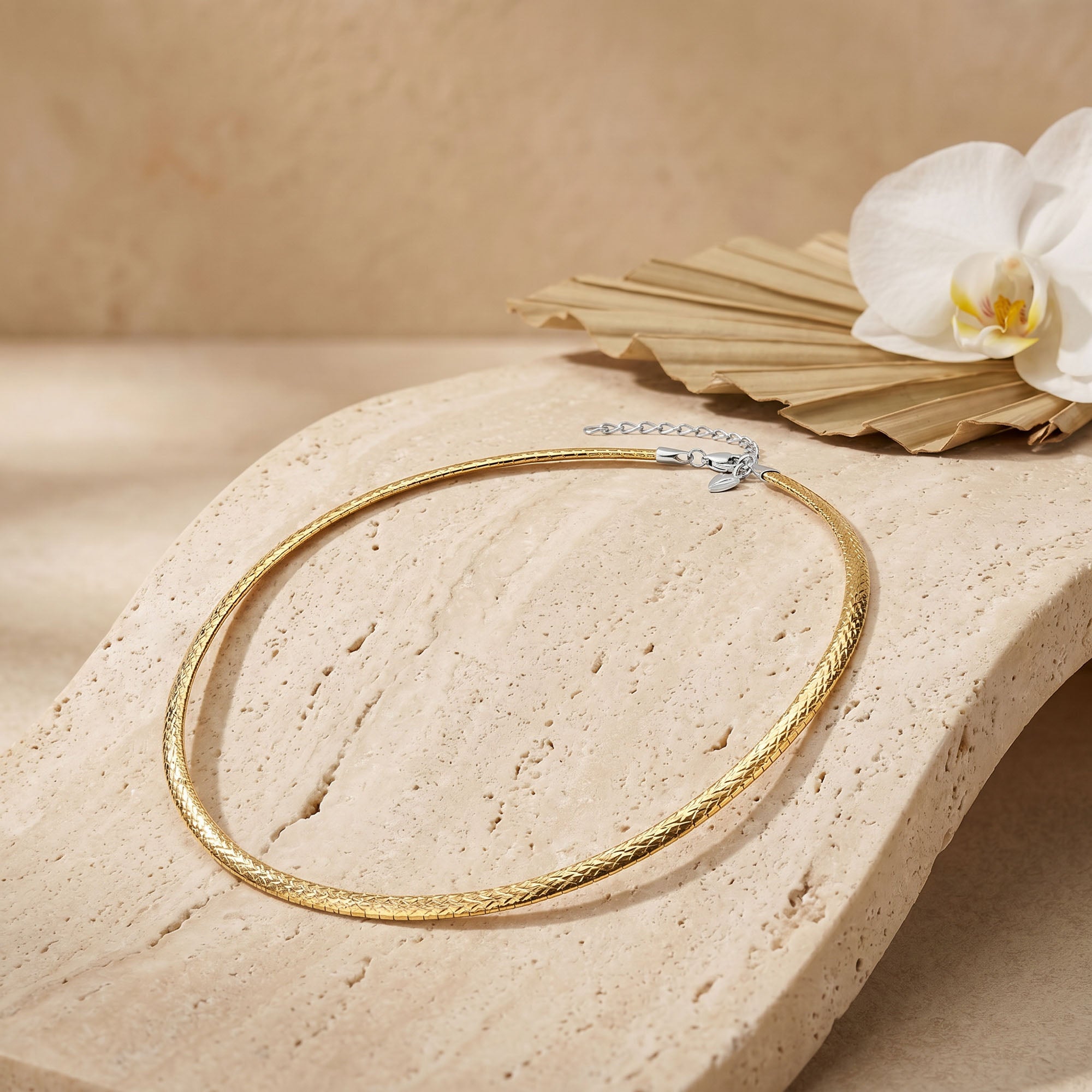 Reversible Textured Dual-Tone Necklace