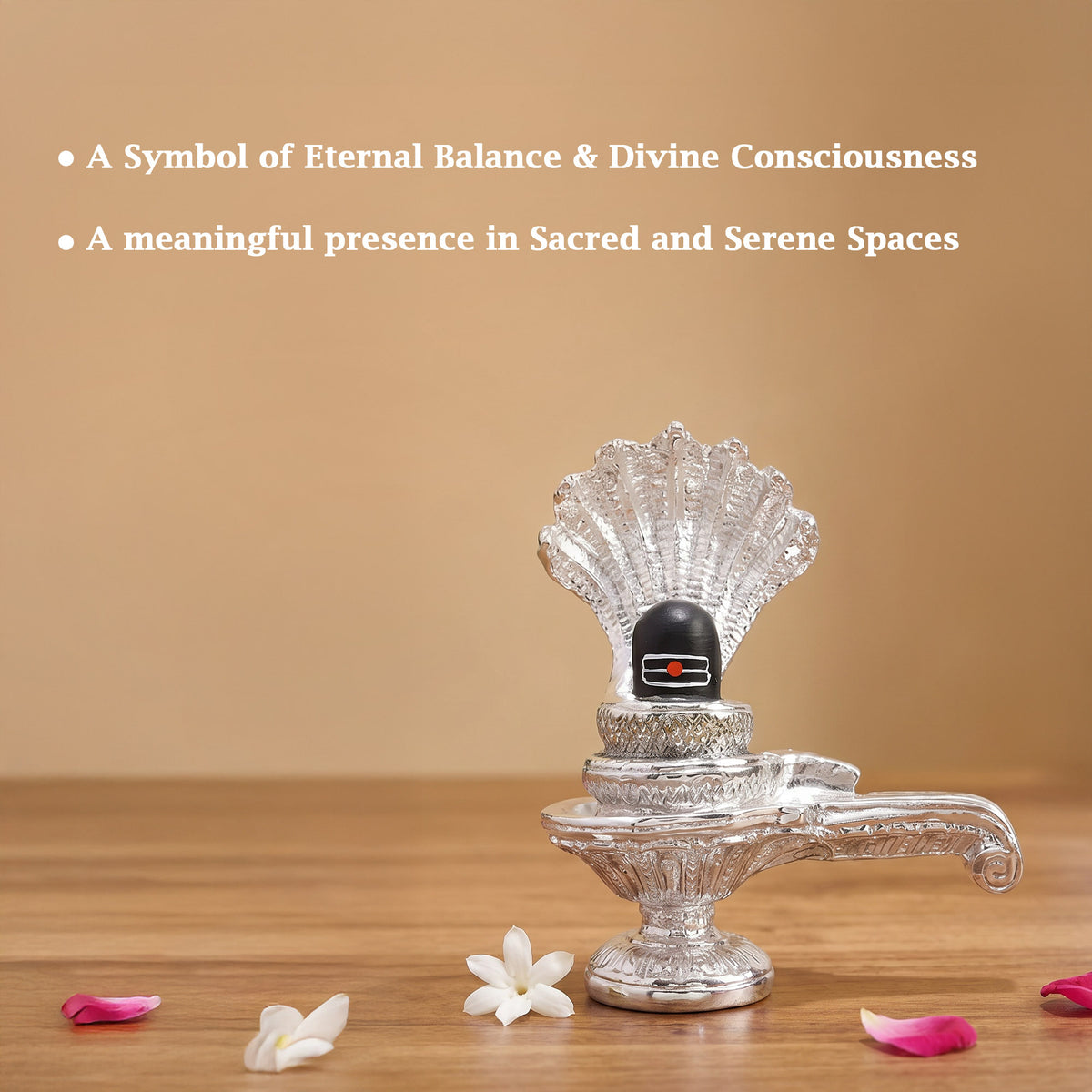 999 Silver Plated Shiva Lingam Idol