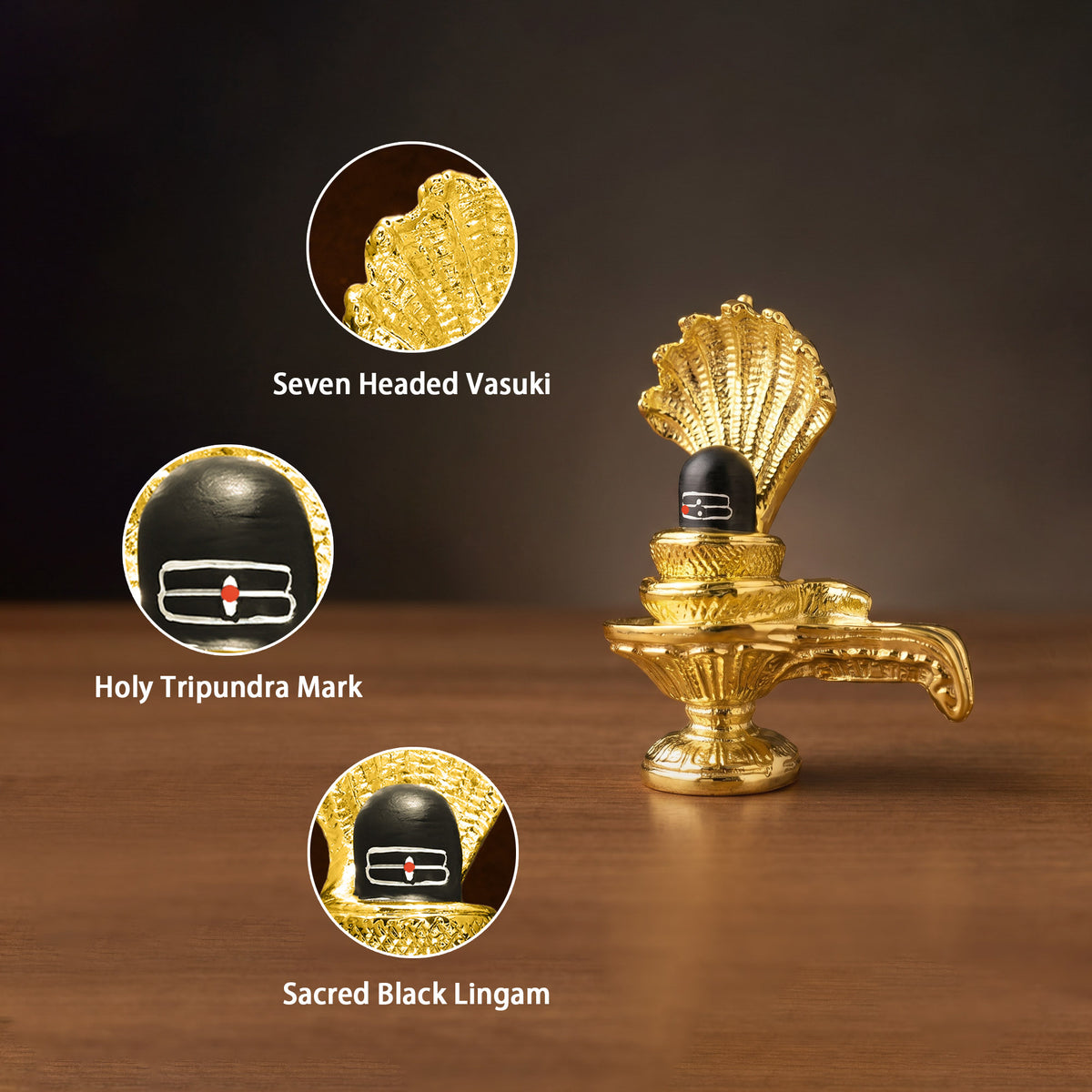 999 Silver Plated Golden Shiva Lingam