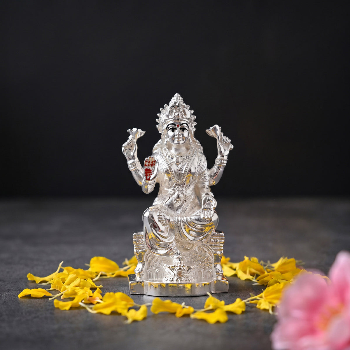 999 Silver Plated Lakshmi Idol