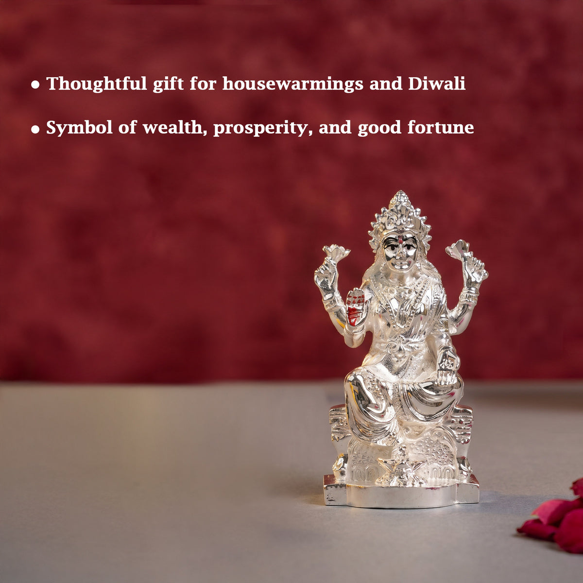 999 Silver Plated Lakshmi Idol