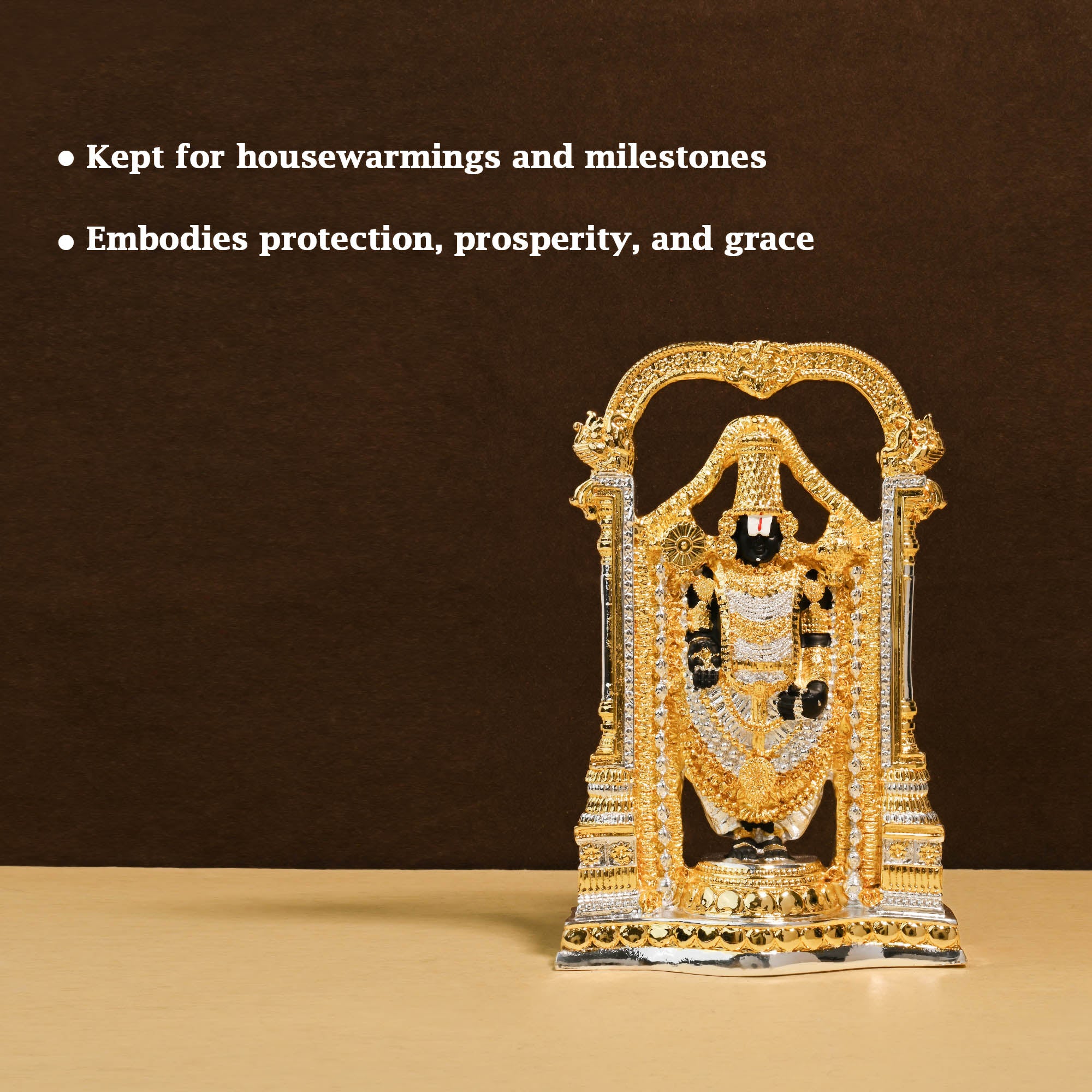 999 Silver Plated Dual Tone Balaji Idol