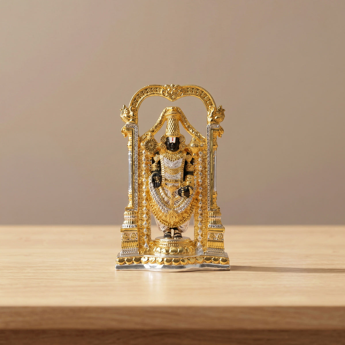 999 Silver Plated Dual Tone Balaji Idol