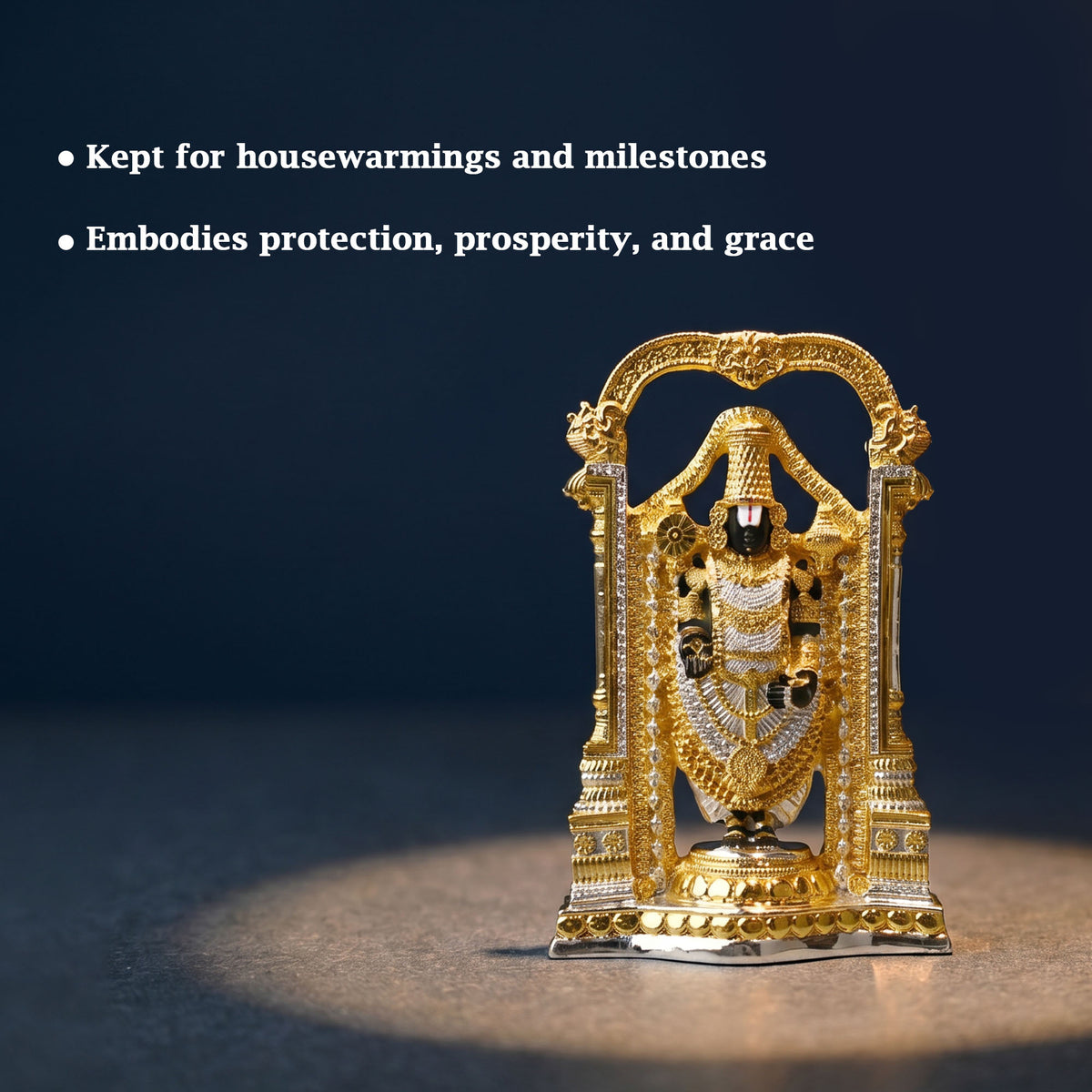 999 Silver Plated Dual Tone Balaji Idol