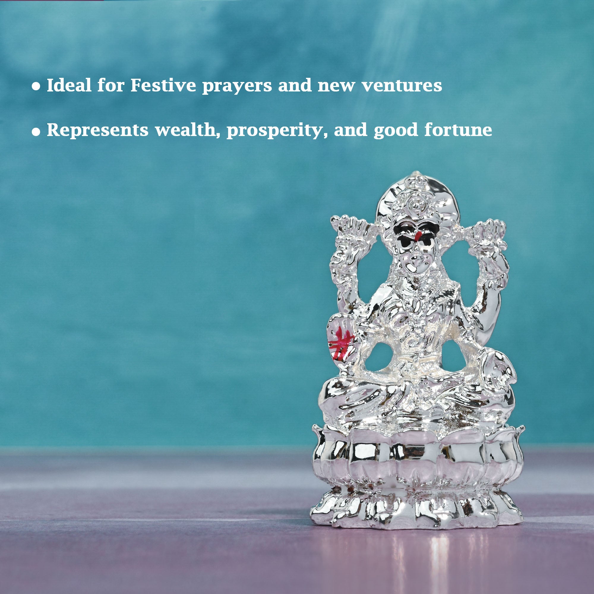 999 Silver Plated Lakshmi Idol