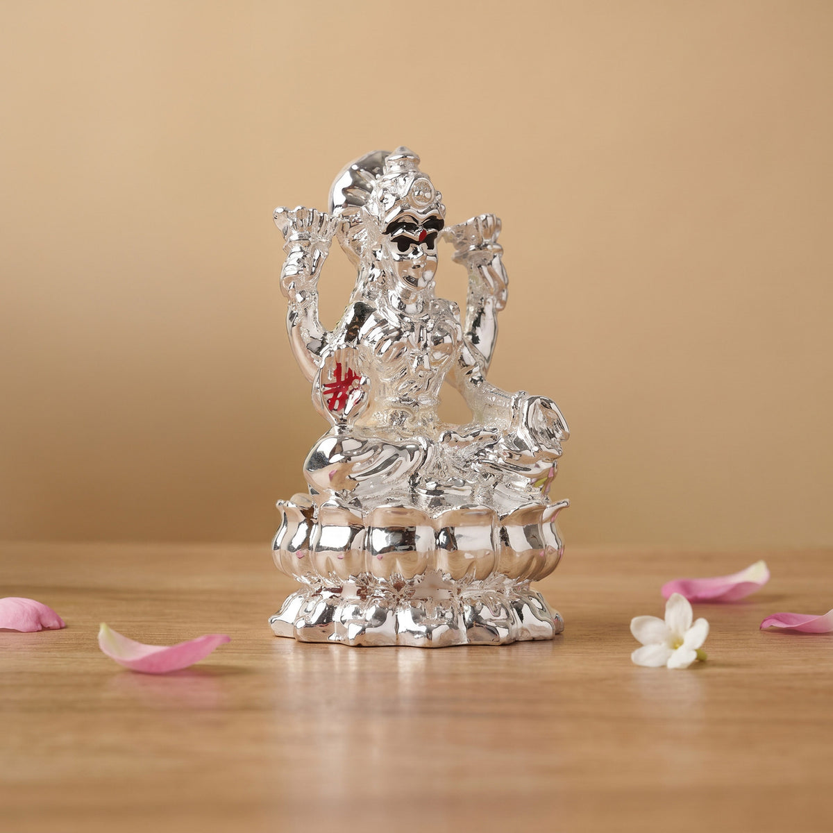999 Silver Plated Lakshmi Idol