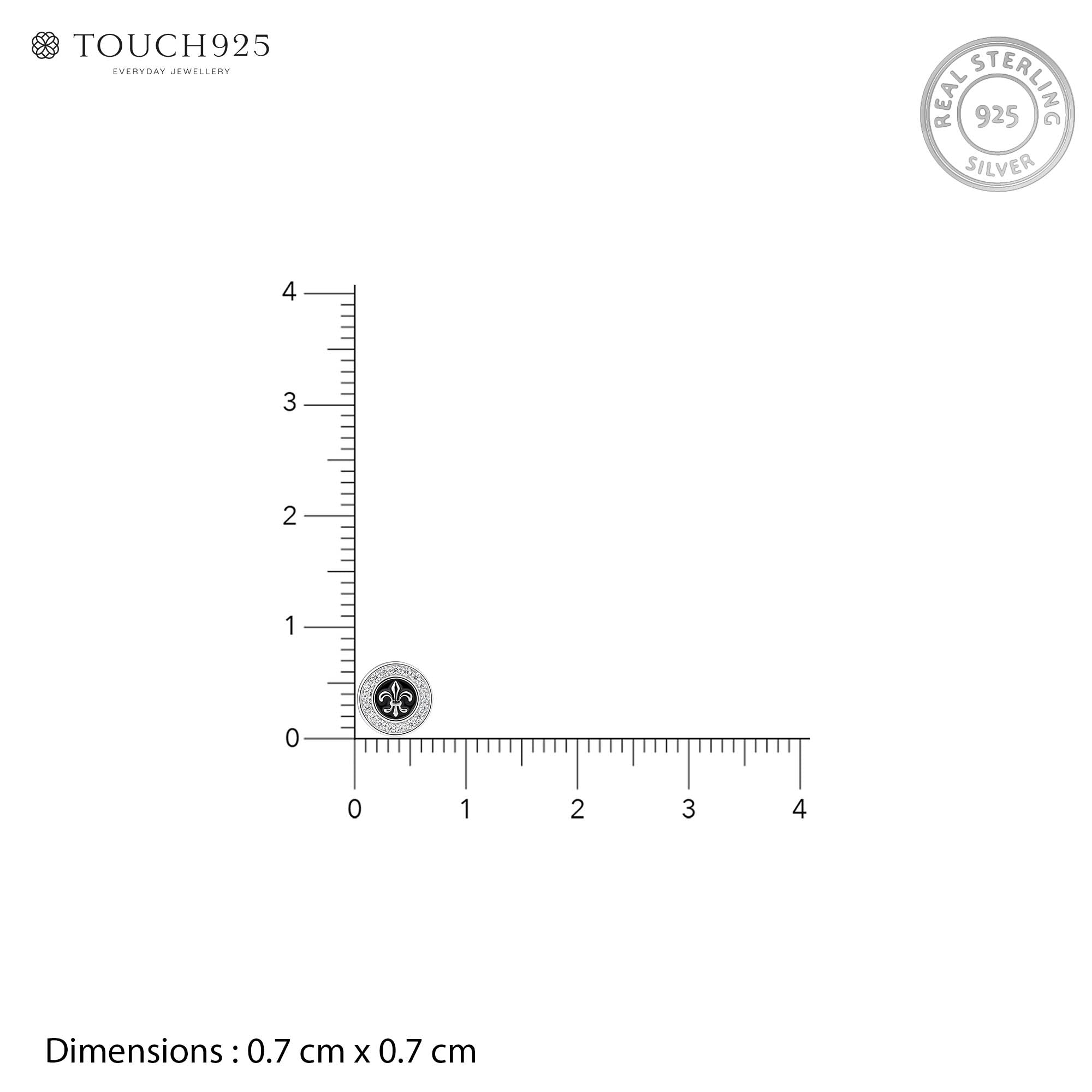 Pavé Flower Silver Studs