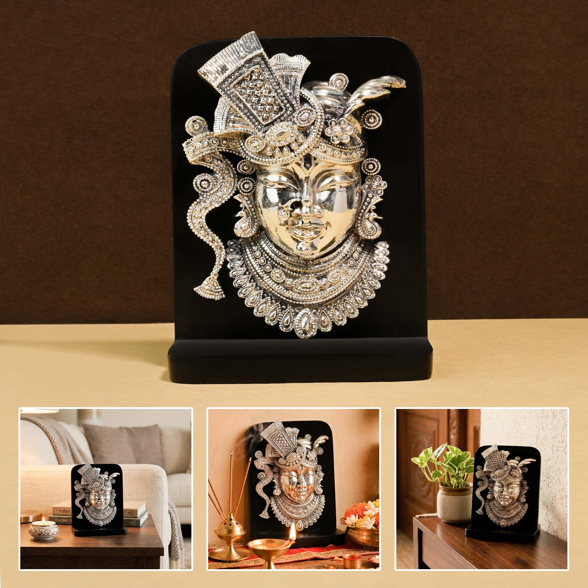 999 Silver Plated Shrinathji Frame