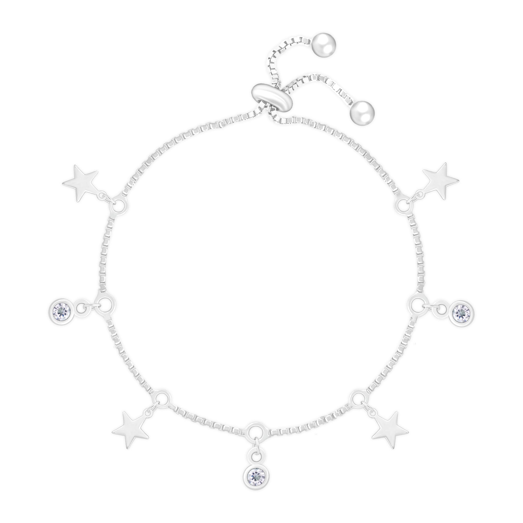 Dainty Star Charm Silver Bracelet - Touch925 Silver Jewellery