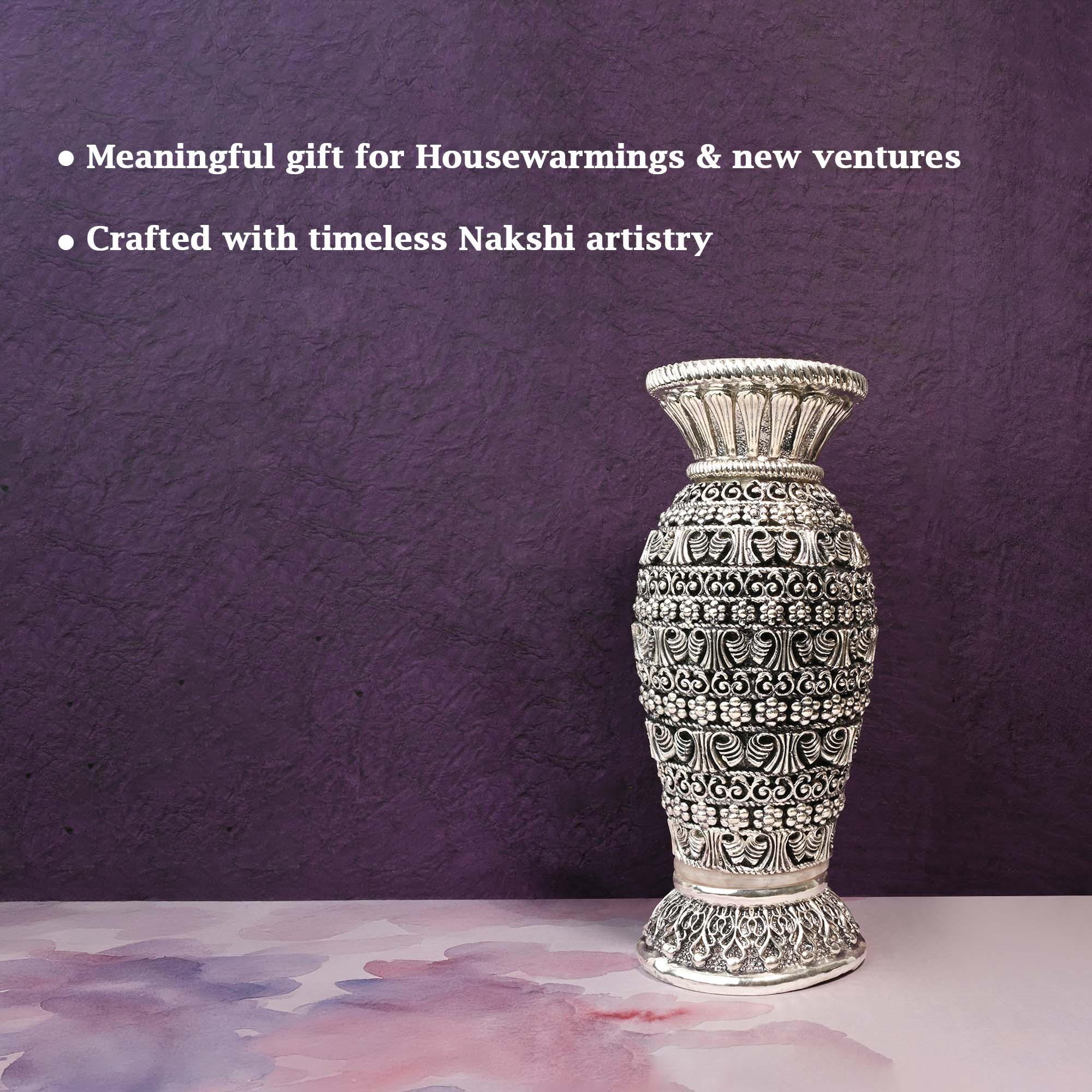 999 Silver Plated Antique Vase