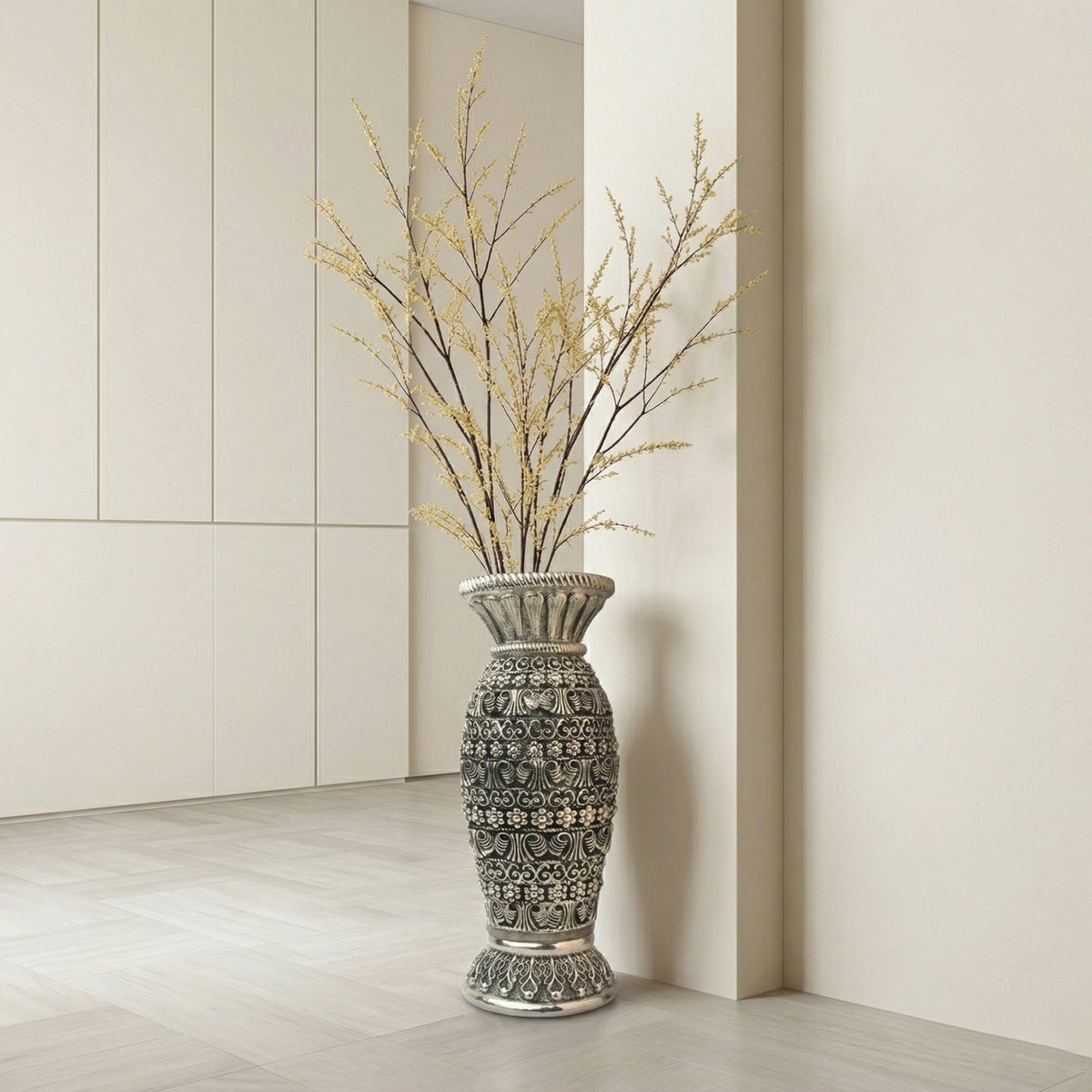 999 Silver Plated Antique Vase
