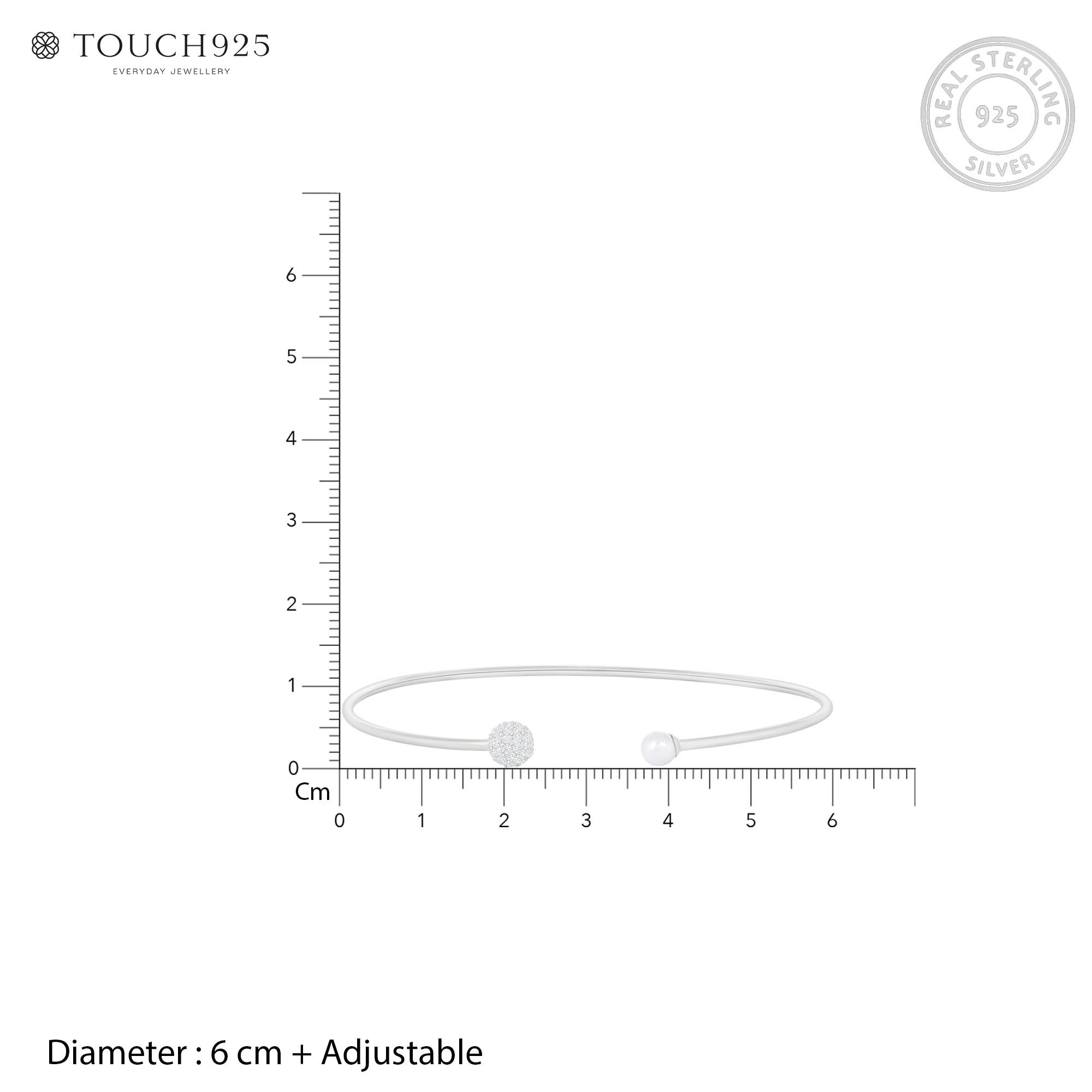 Pearl Orbit Silver Kada