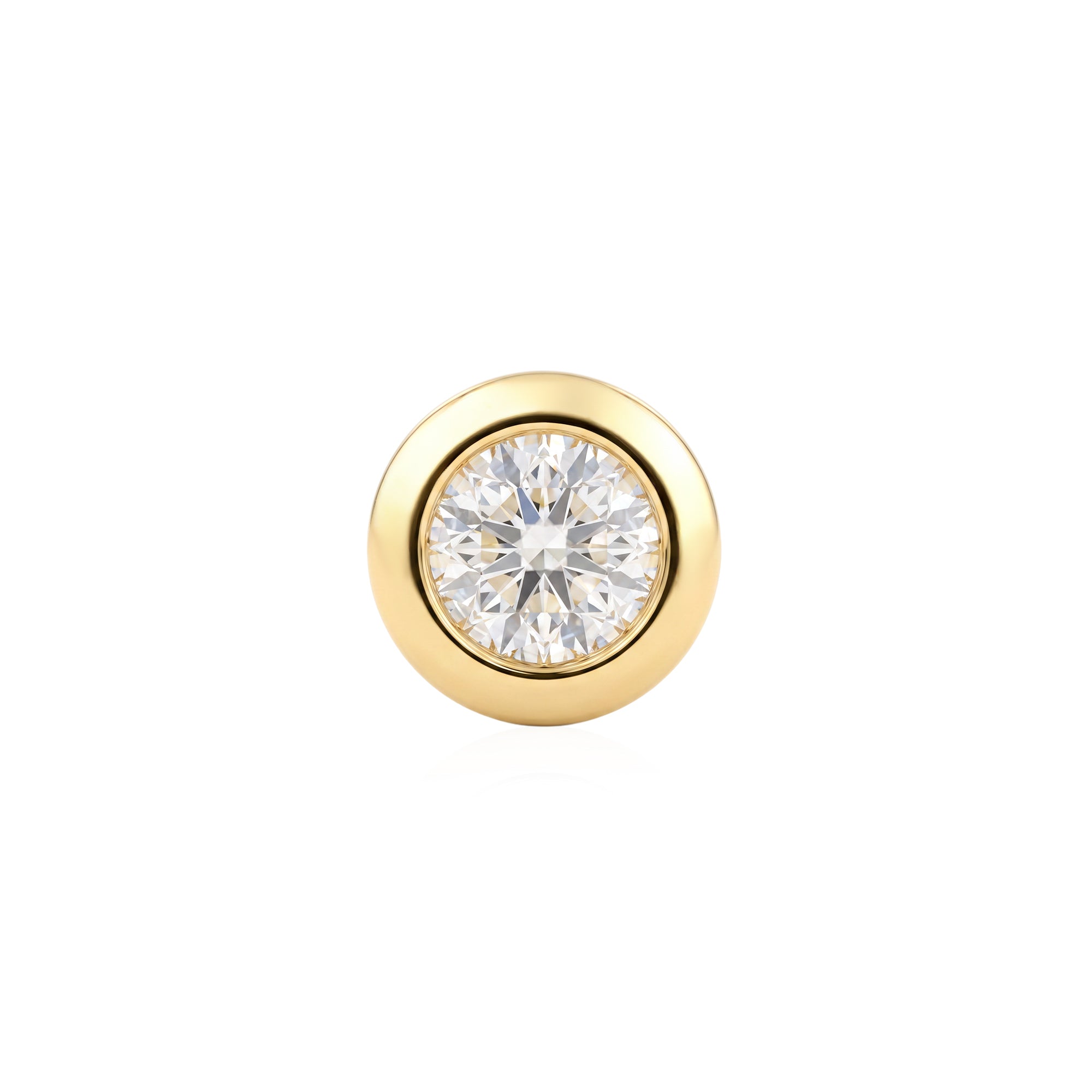 Gold Bezel Nose Pin