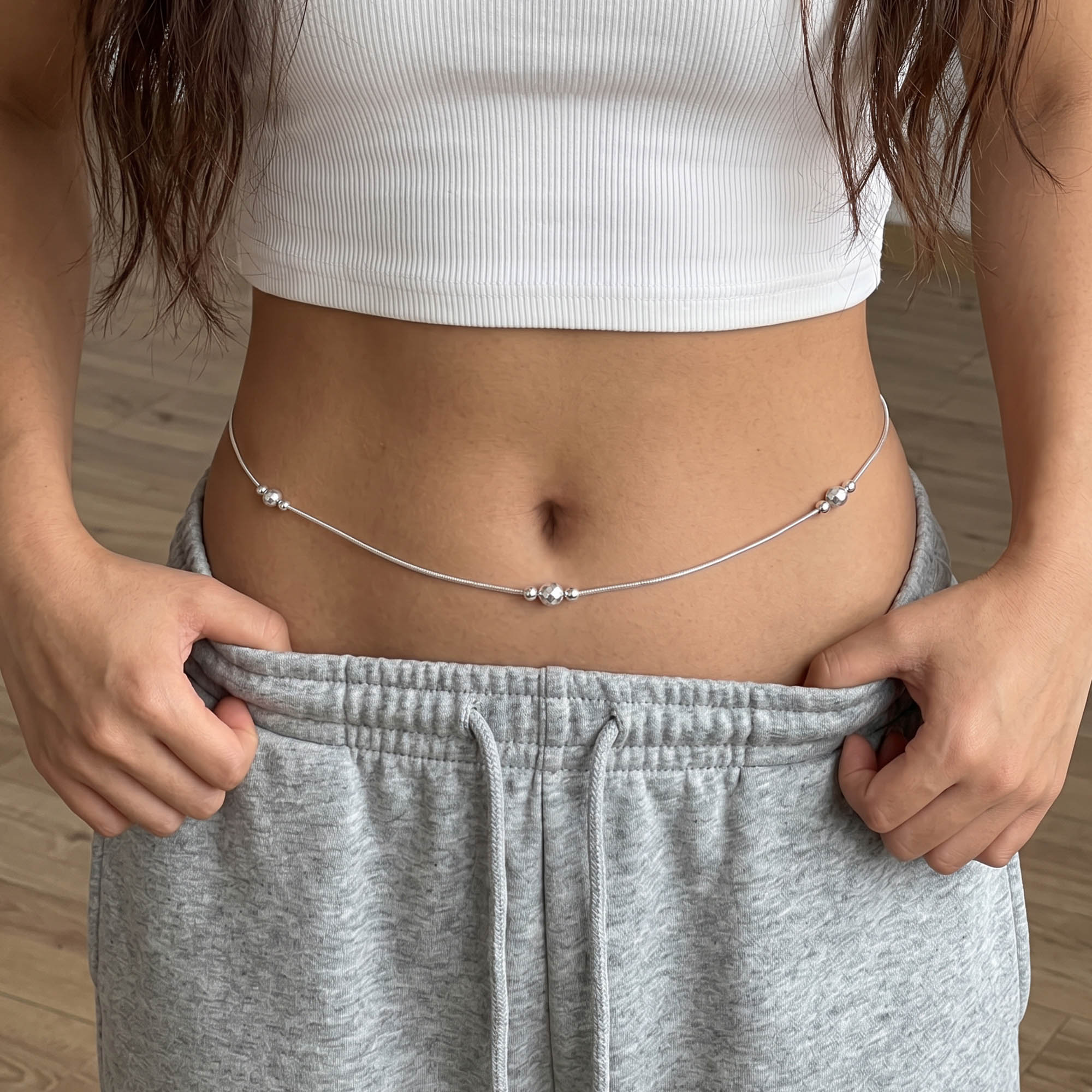 Stardust Faceted Waist Chain