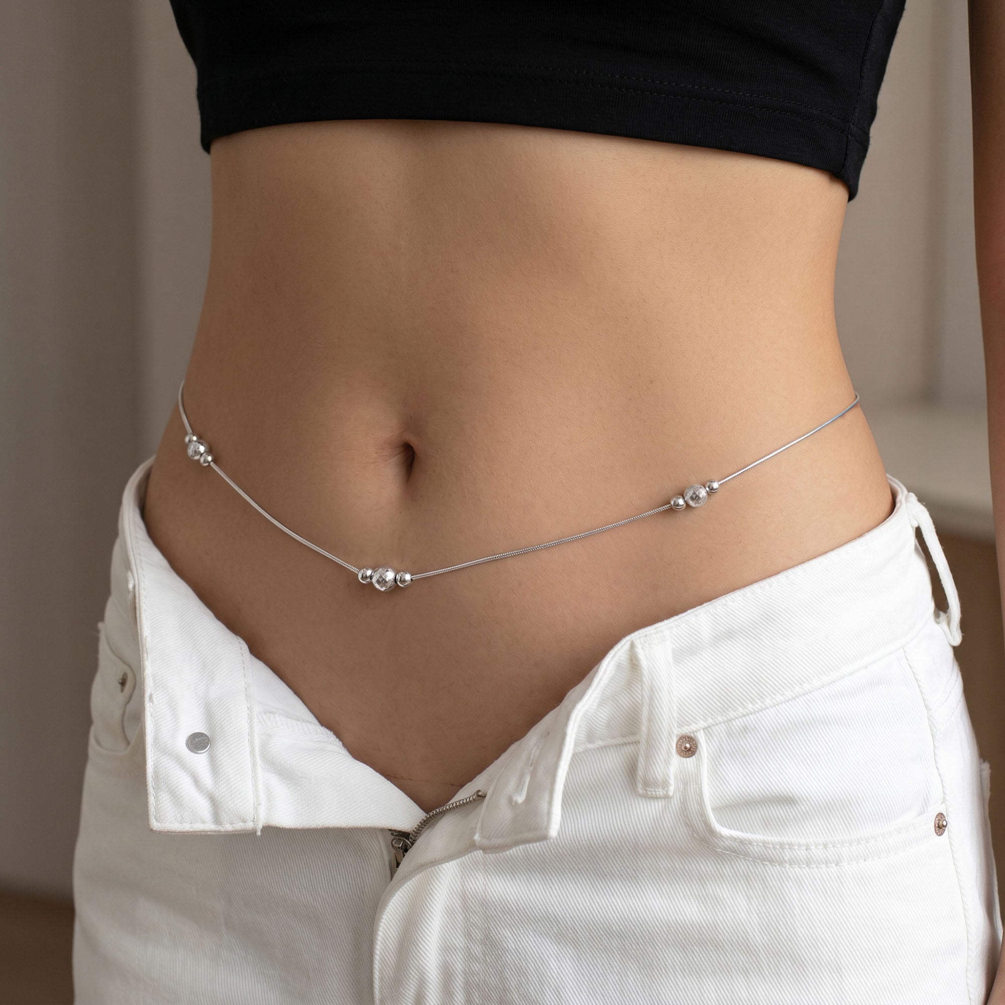 Stardust Faceted Waist Chain