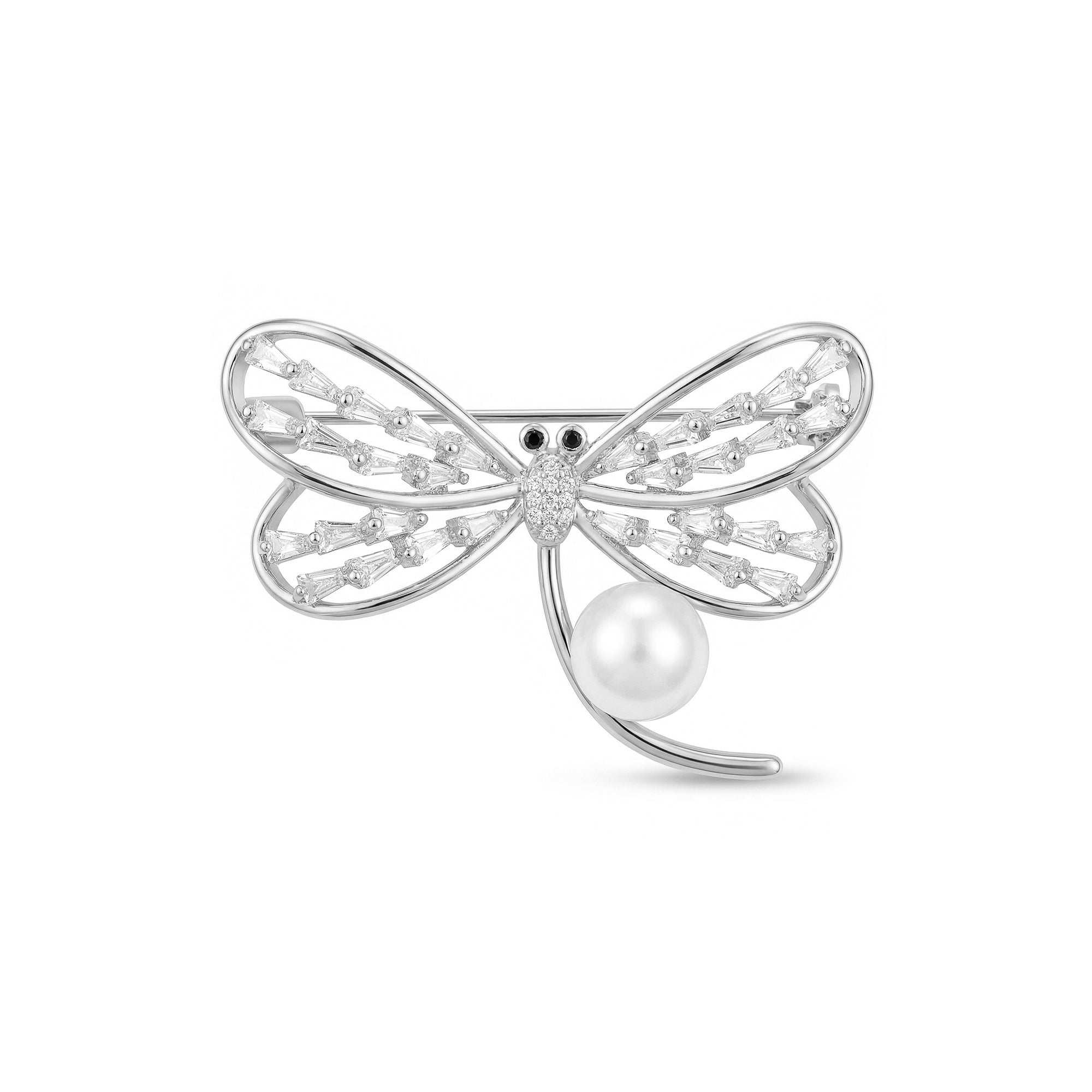 Pearl Dragonfly Brooch