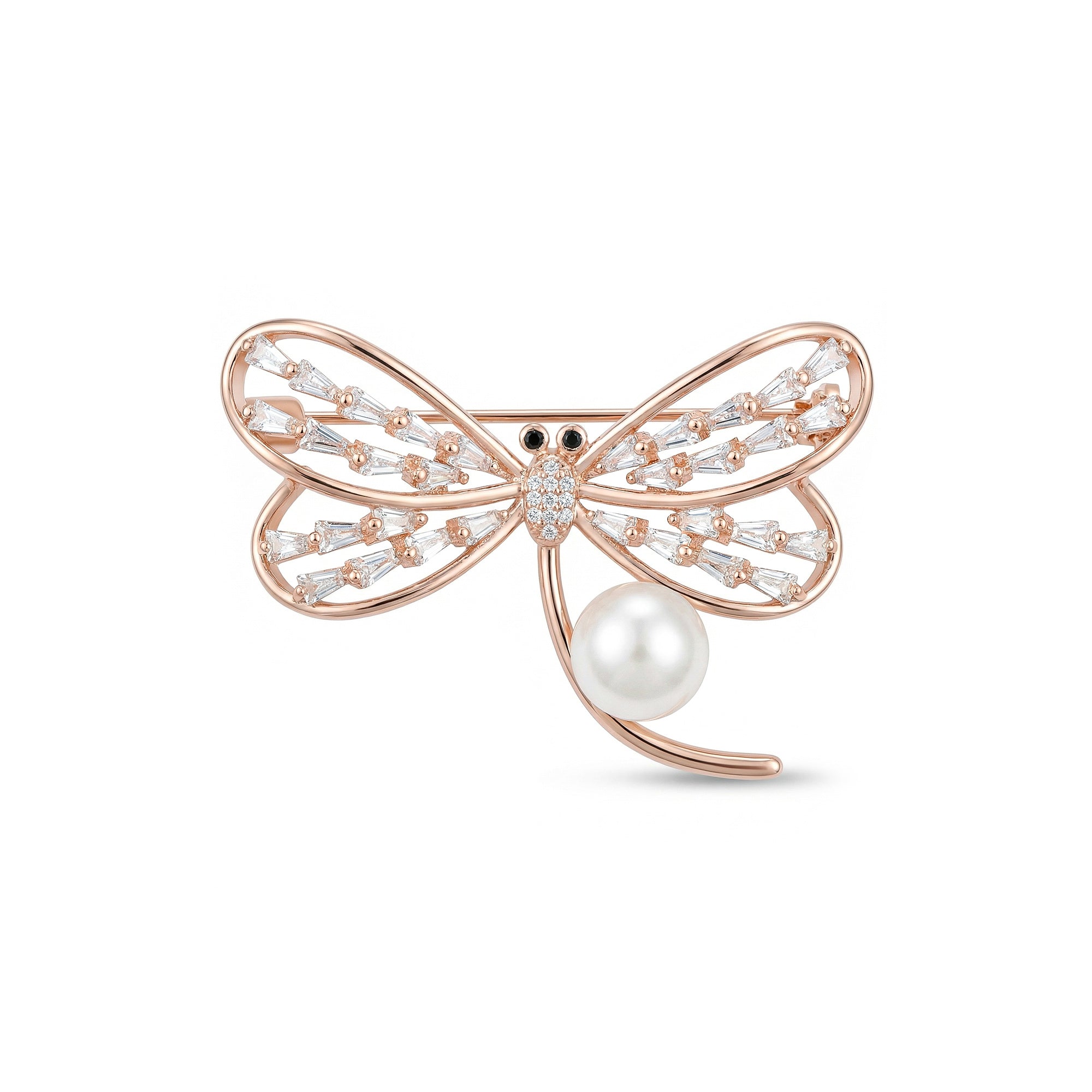 Pearl Dragonfly Brooch