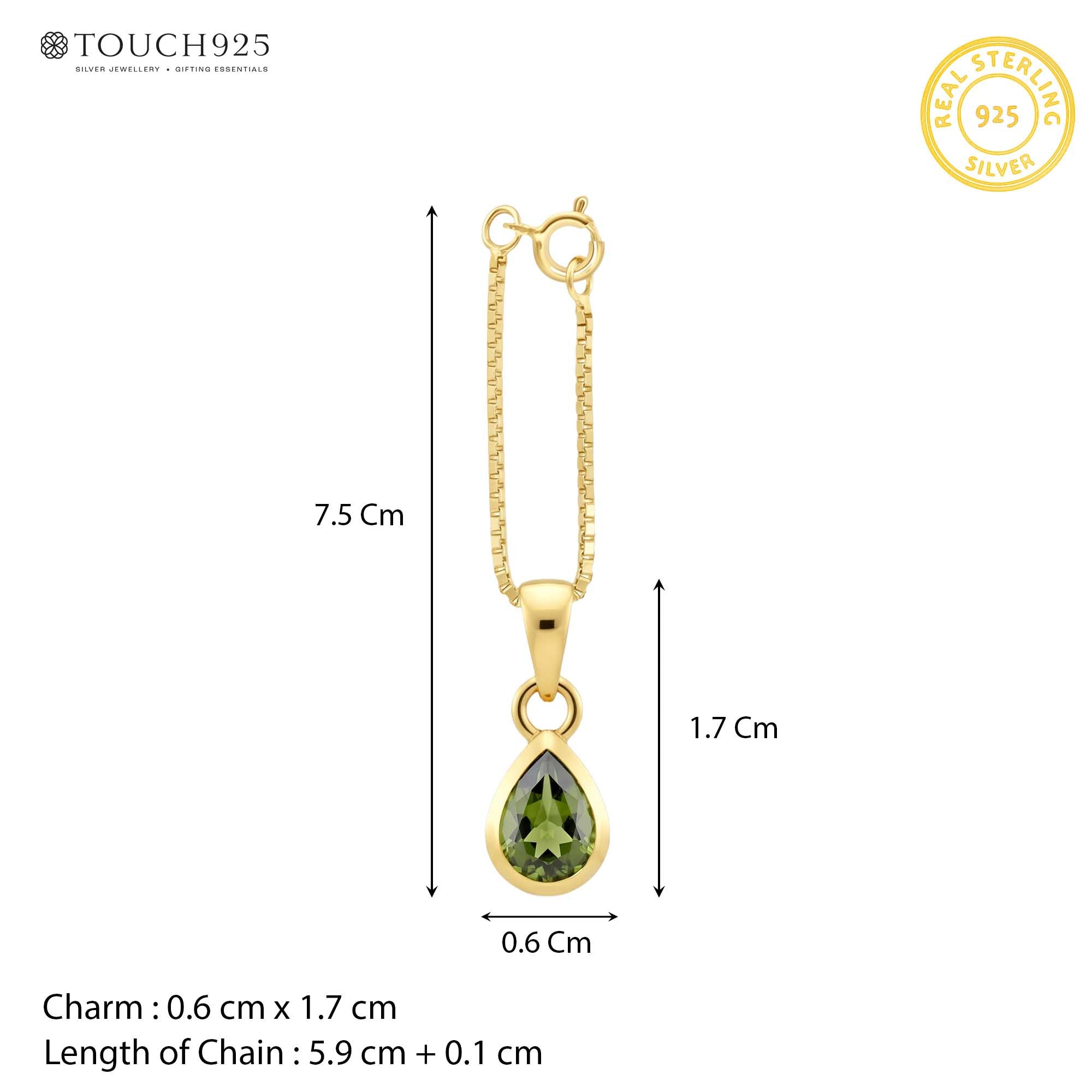 August Birthstone Charm