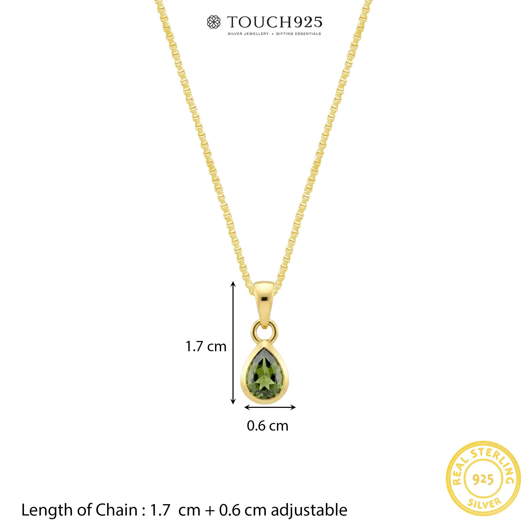 August Birthstone Necklace