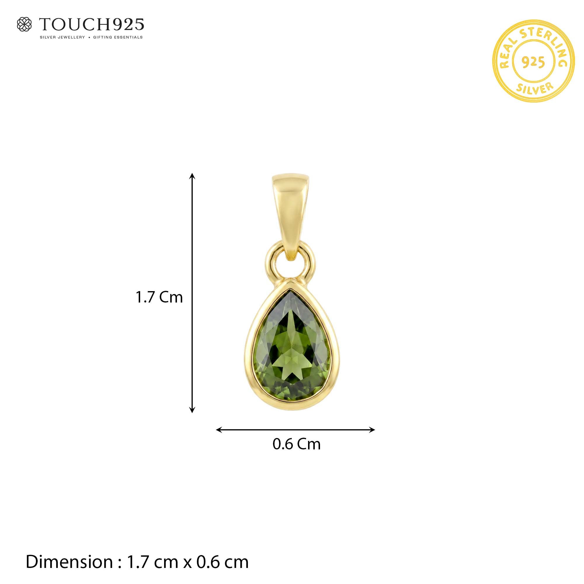 August Birthstone Pendant