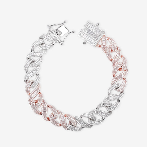 Rosegold Silver Fusion Bracelet