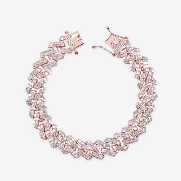 Cuban Rosegold CZ Bracelet