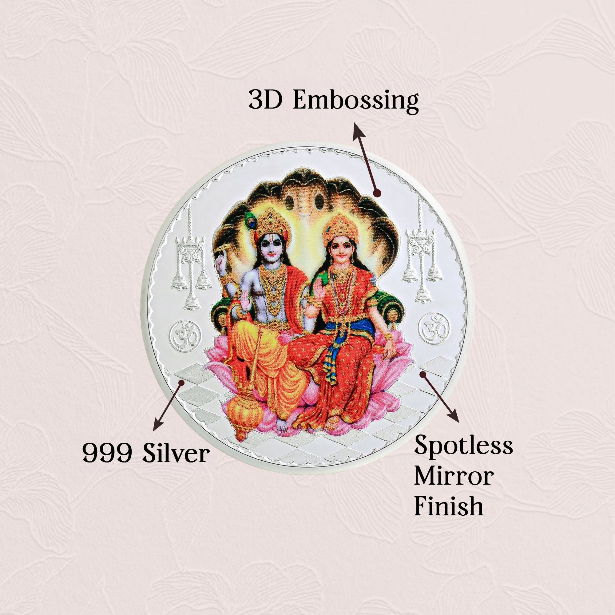 Pure 999 Silver 10g  Lakshmi Narayan Coin