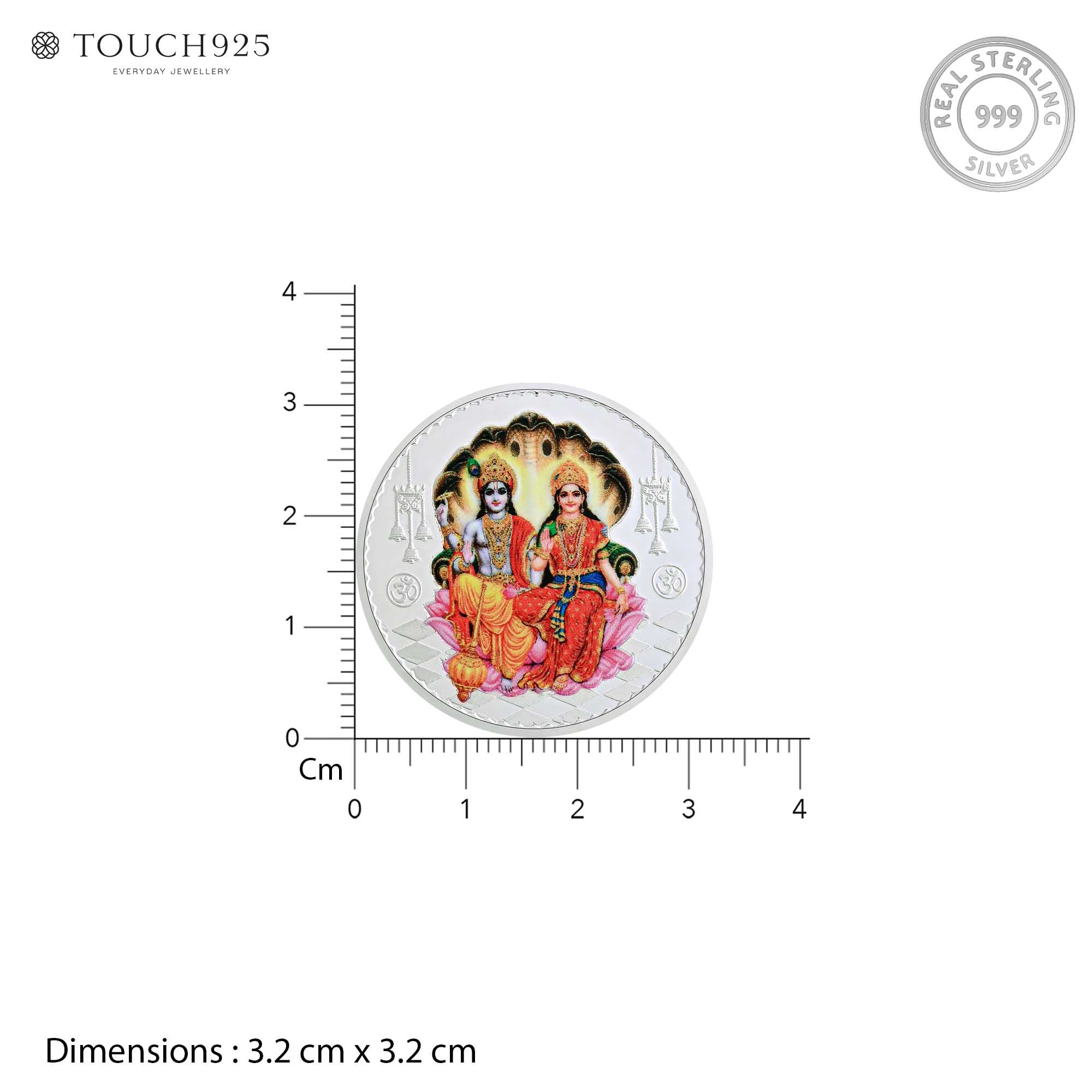 Pure 999 Silver 10g  Lakshmi Narayan Coin